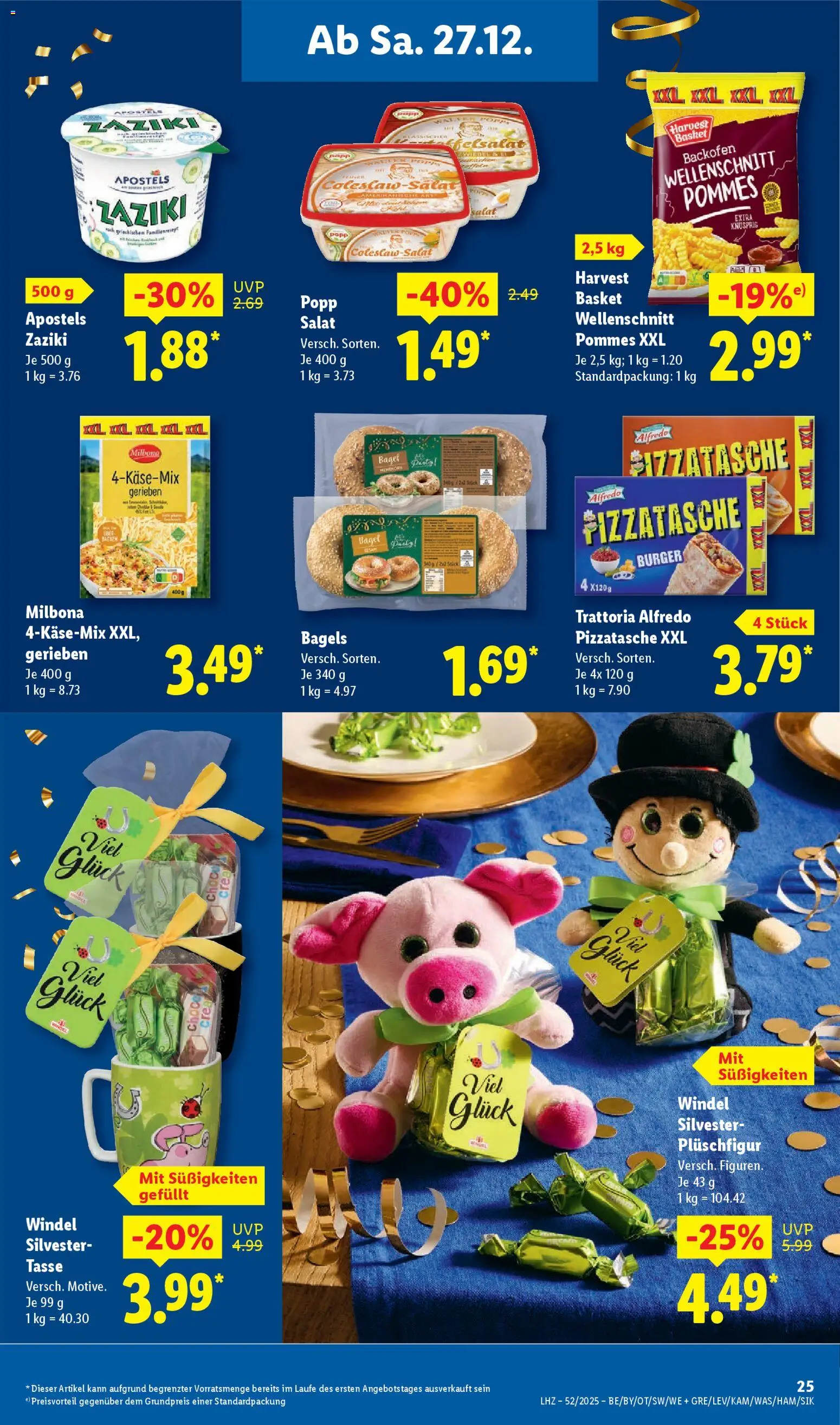 Lidl Prospekt Zossen – gültig ab 22.12.2025 | Seite: 43 | Produkte: Burger, Backofen, Süßigkeiten, Salat