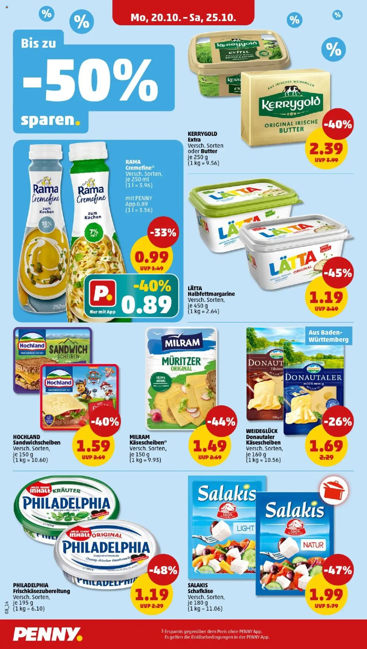Penny - Baden-Württemberg – gültig ab 20.10.2025 | Seite: 8 | Produkte: Rama, Butter, Rama cremefine, Kerrygold butter