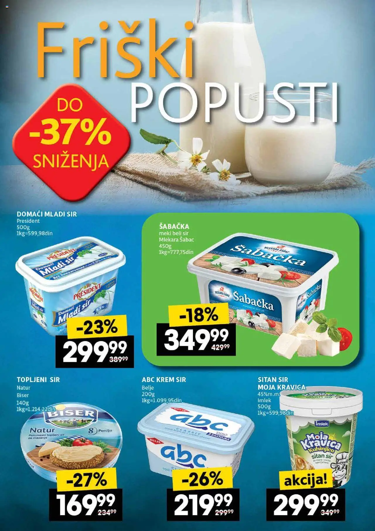 Roda katalog - važi od 14.08.2025 | Strana: 18 | Proizvode: Sitan sir, Mladi sir, Moja kravica, Sir