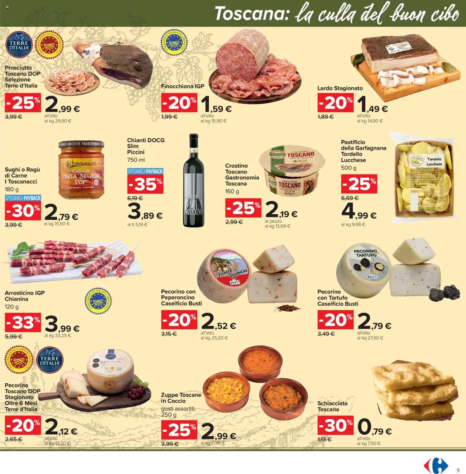 Volantino Carrefour del 13.03.2026 | Pagina: 9 | Prodotti: Tartufo, Peperoncino, Ragú, Pecorino