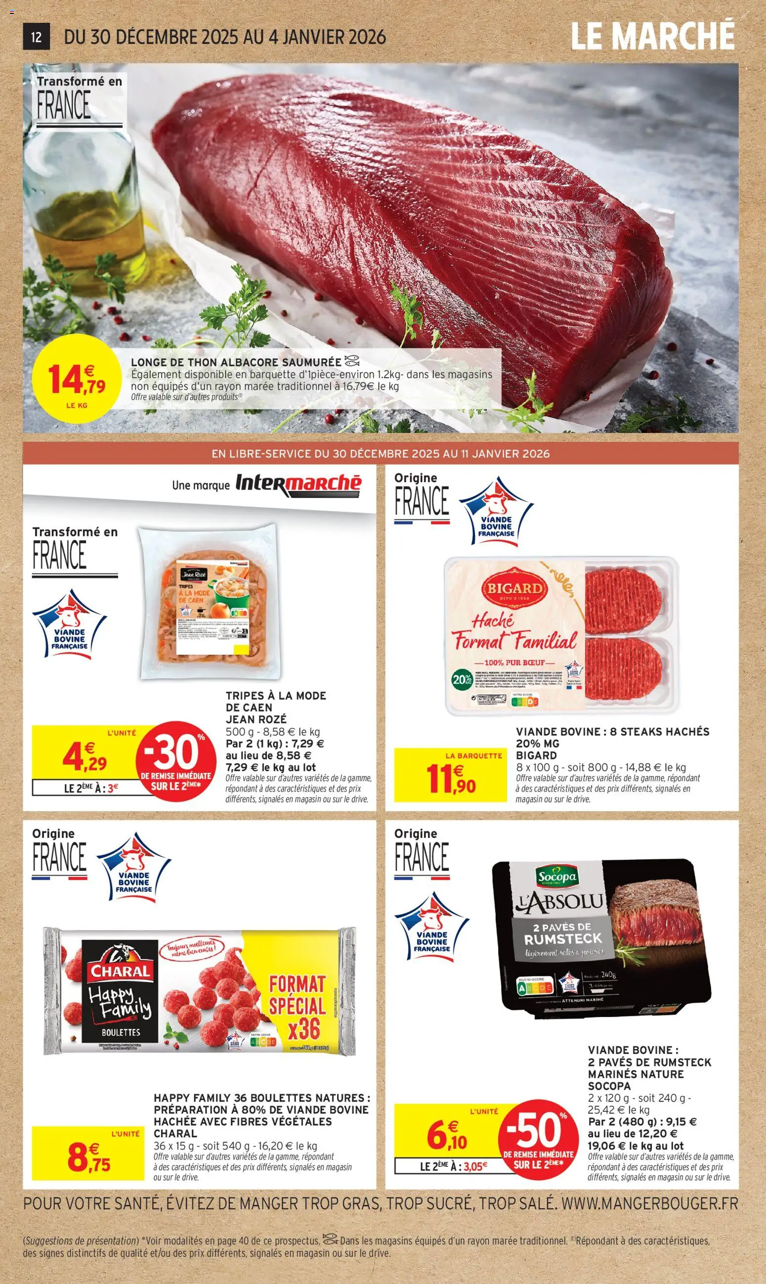 {H1} | Page: 12 | Produits: Thon, Viande, Rumsteck, Viande bovine