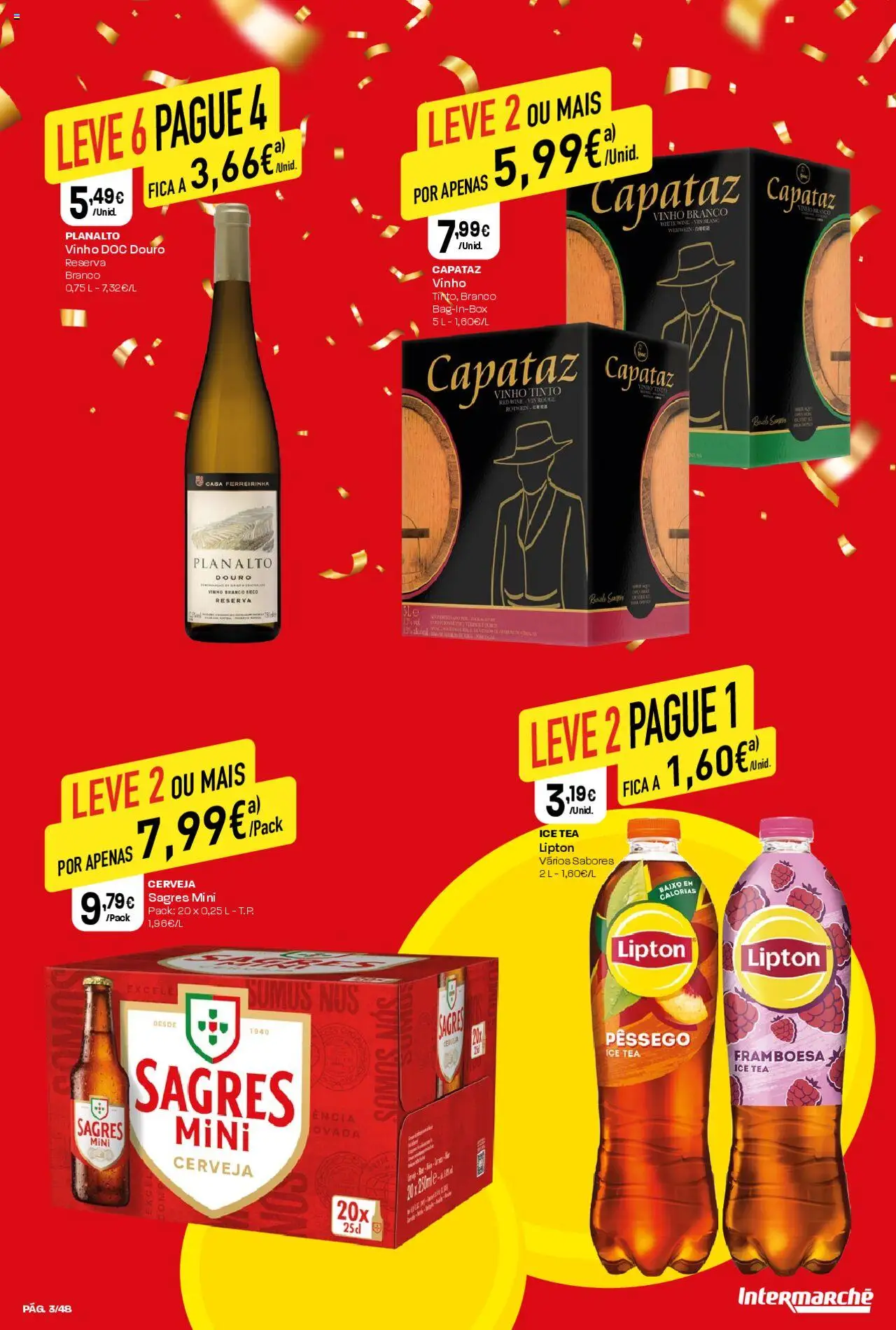 Intermarché folheto │ válido de 09.10.2025 | Página: 3 | Produtos: Vinho, Cerveja, Vinho tinto