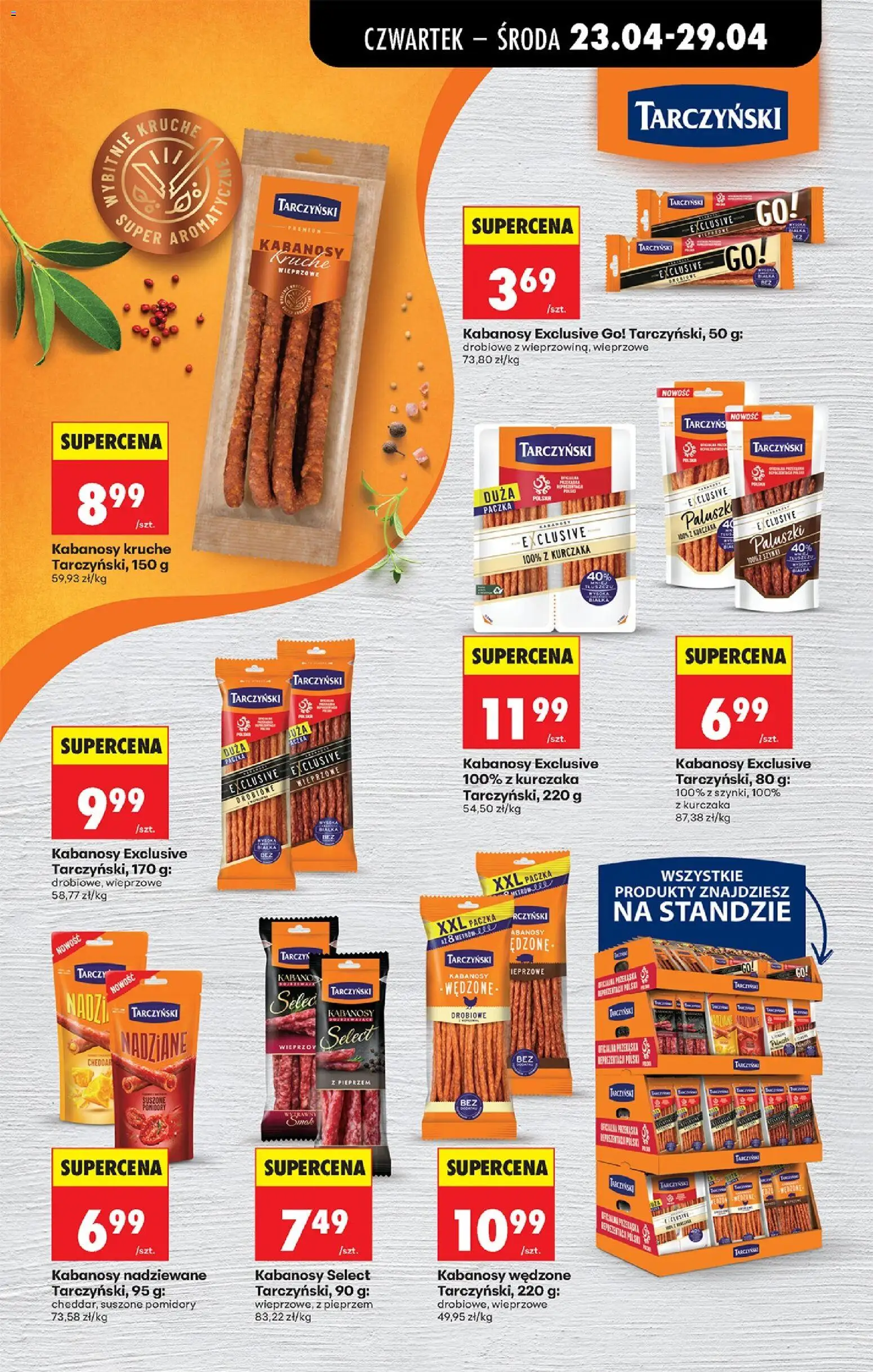 Biedronka gazetka od czwartku od 23.04.2026 | Strona: 51 | Produkty: Kabanosy drobiowe, Kabanosy, Paluszki, Pomidory