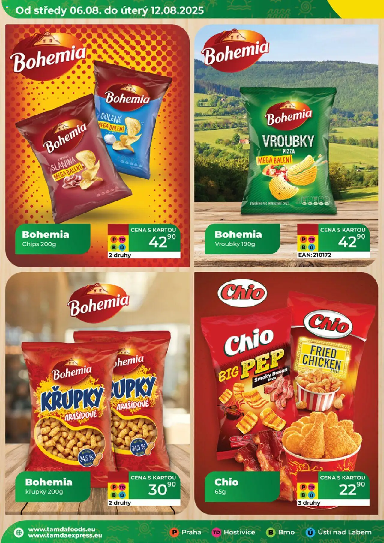 Tamda Foods leták od 06.08.2025 | Strana: 14 | Produkty: Pizza, Křupky, Slanina