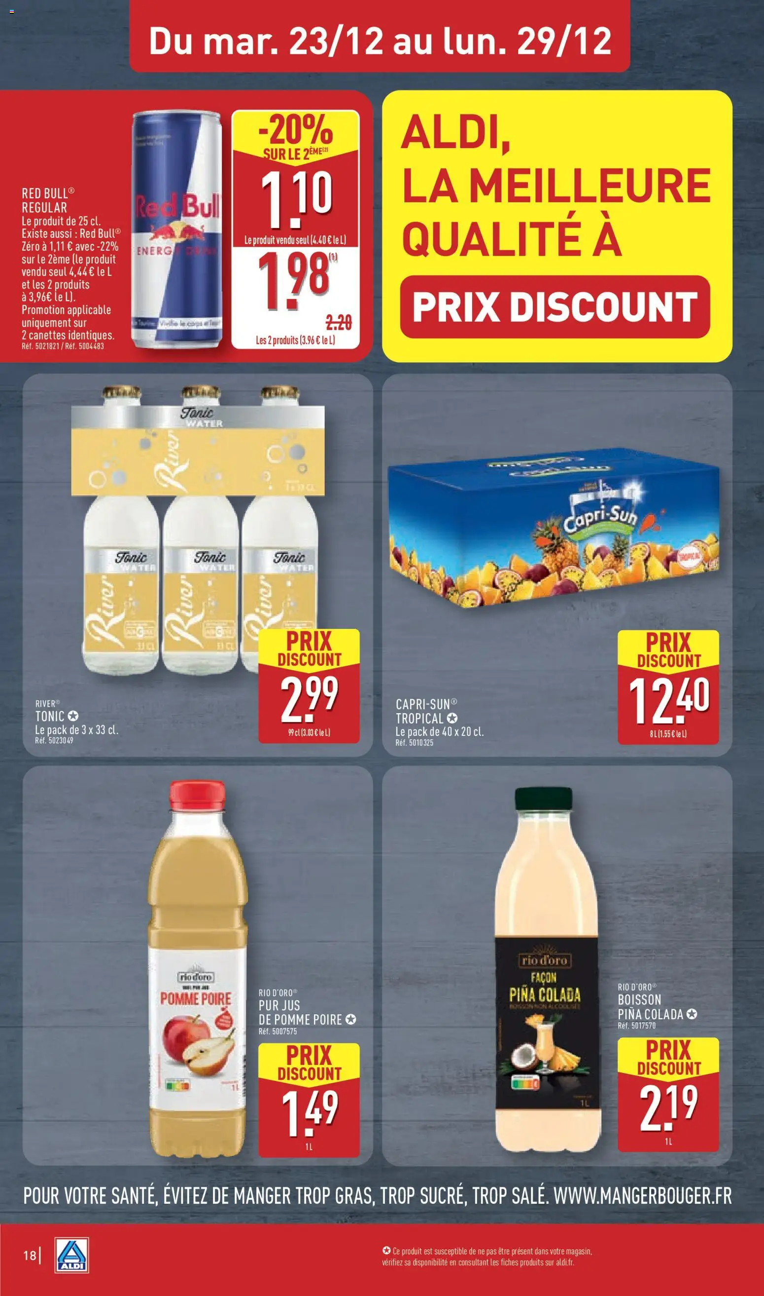 {H1} | Page: 21 | Produits: Poire, Pomme, Red bull, Jus
