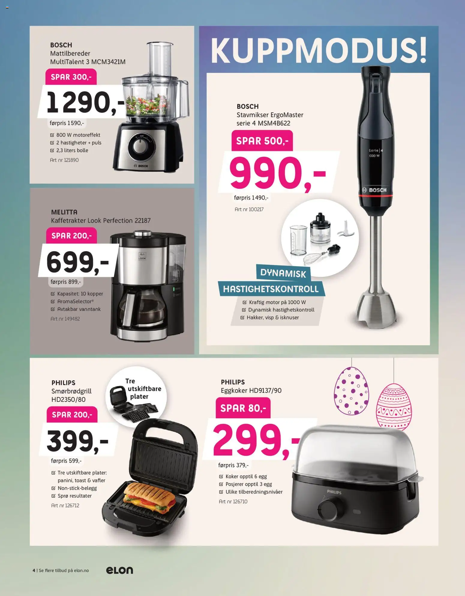 {H1} | Side: 4 | Produkter: Kaffetrakter, Eggkoker, Skyr, Крахмал