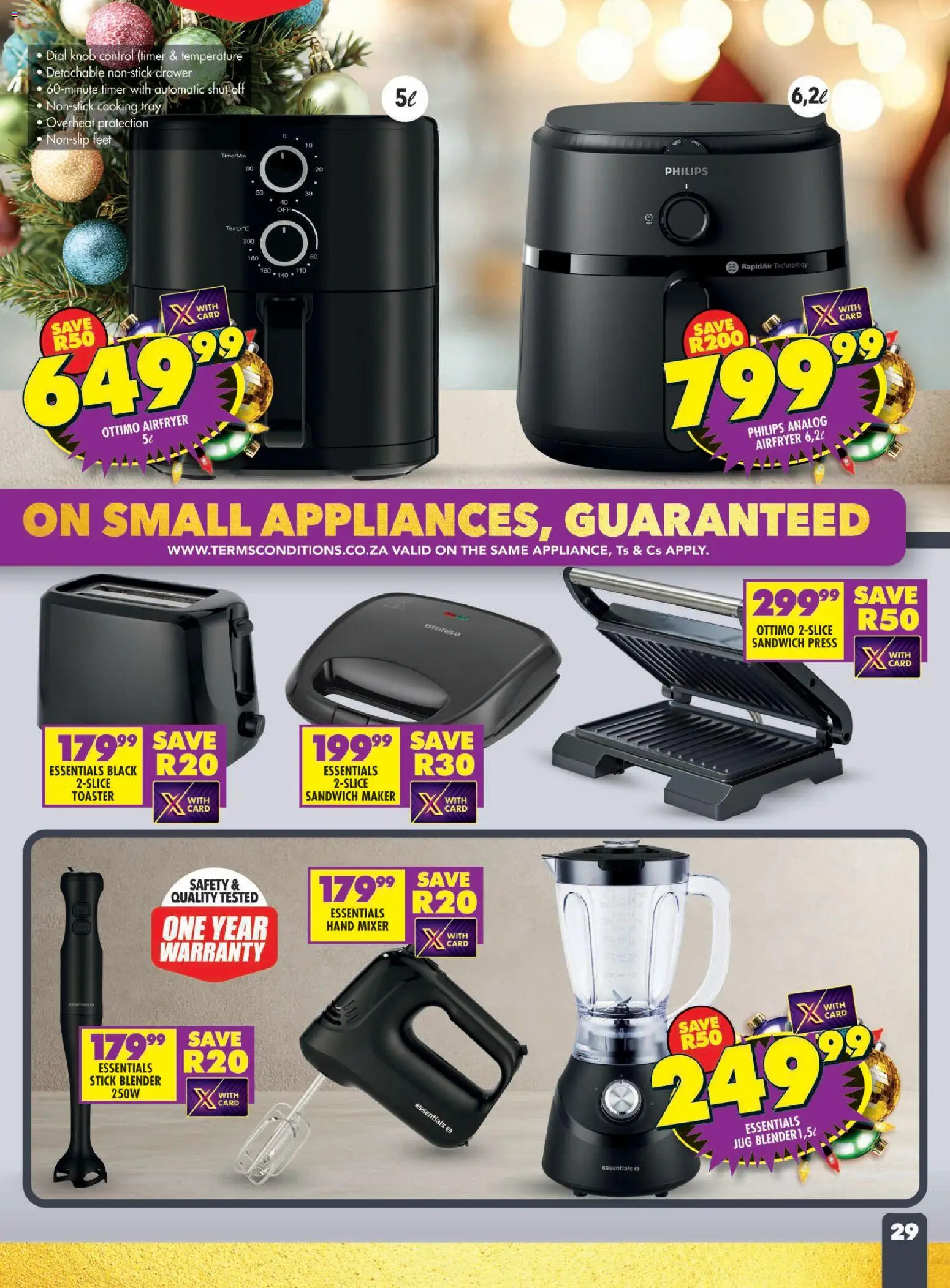 New Shoprite catalogue – valid from 24.11.2025 | Page: 29 | Products: Tray, Press, Toaster, Blender