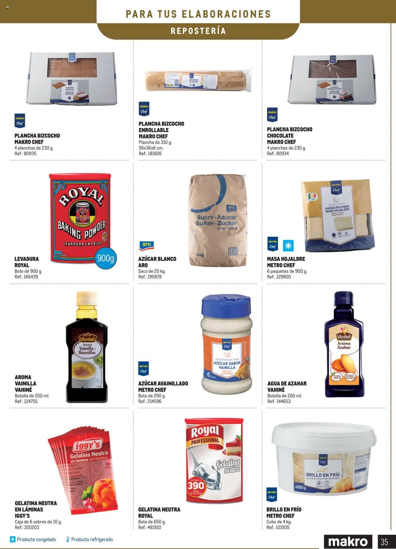 Makro - Especial Postres │ válido desde el 04.03.2025 | Página: 35 | Productos: Gelatina, Bizcocho, Plancha, Caja