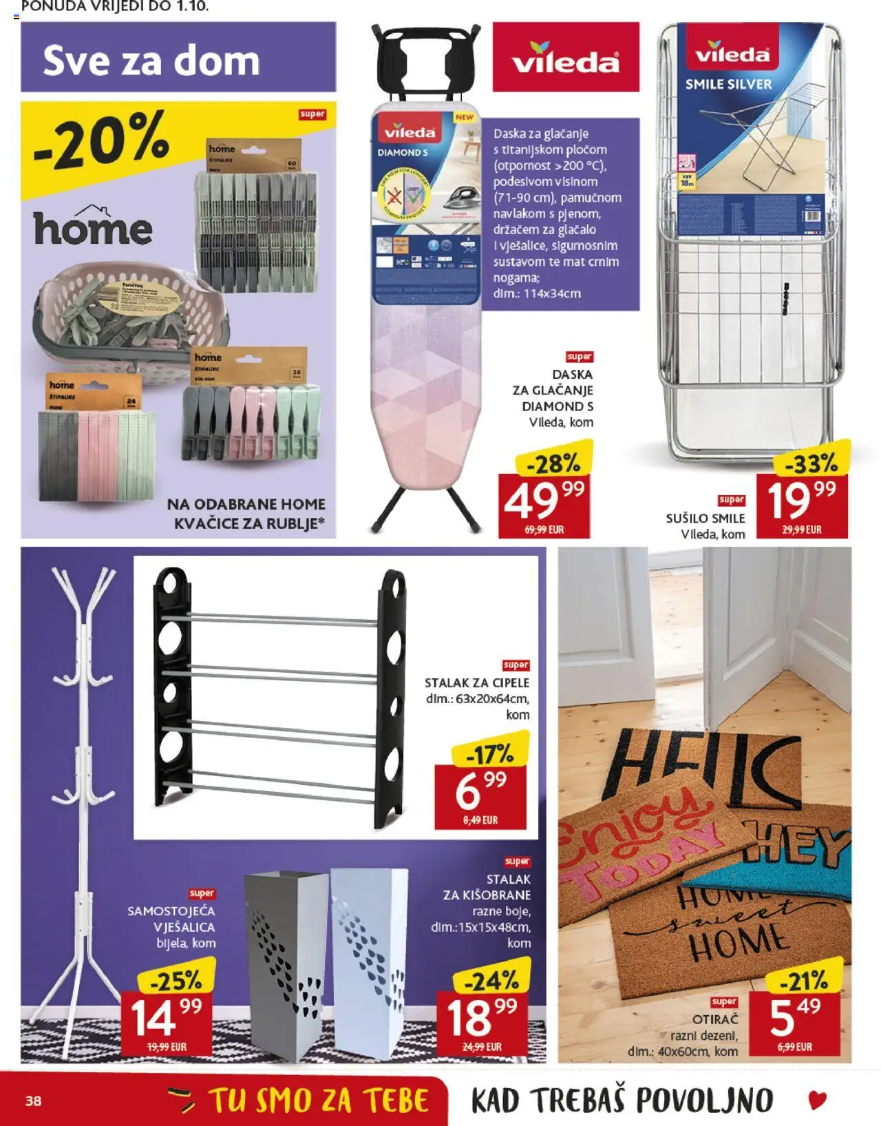Konzum HR akciós ujság - amely érvényes a következő dátumtól: 17.09.2025 | Oldal: 38 | Termékek: Vileda