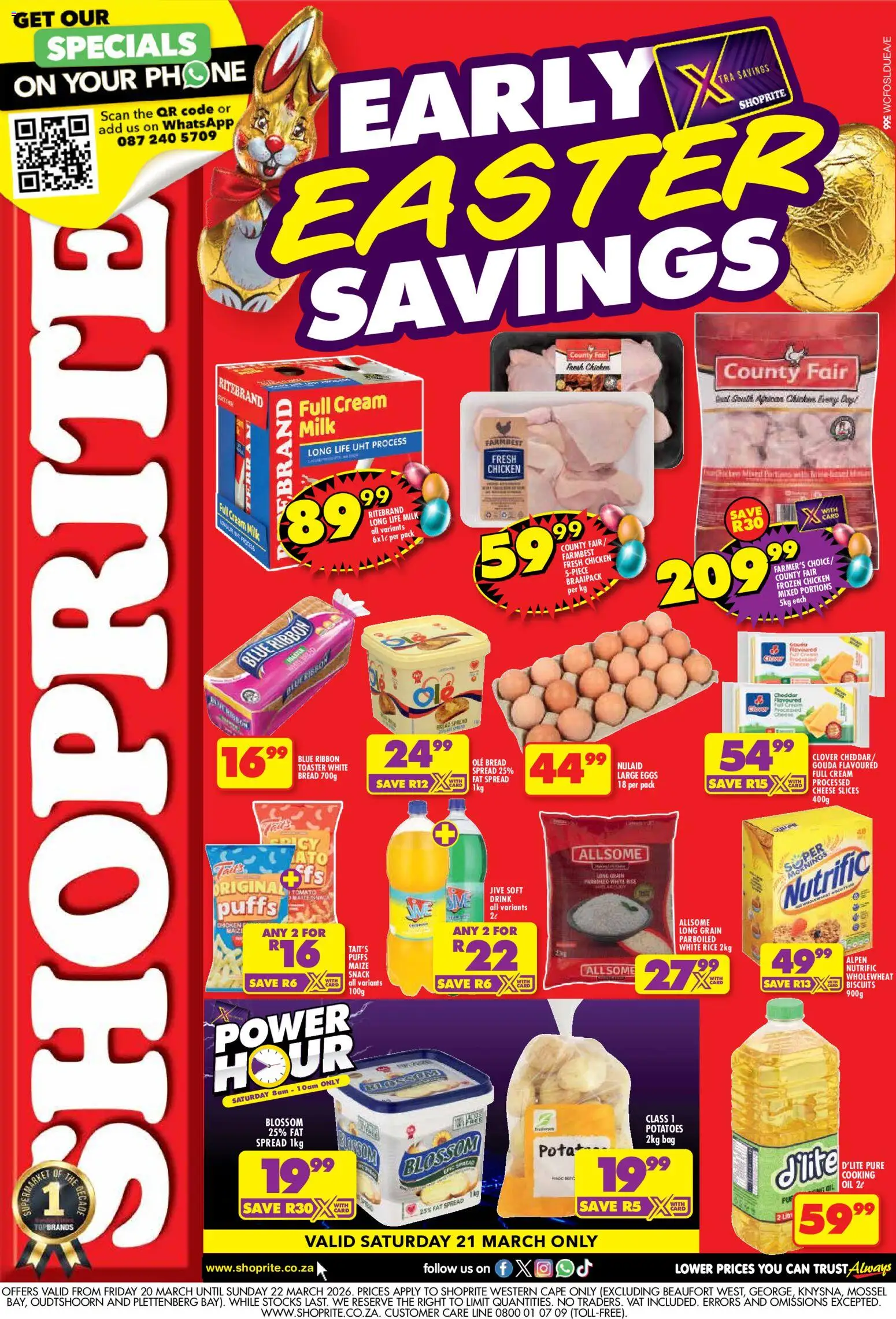 New Shoprite catalogue – valid from 20.03.2026 | Page: 1 | Products: Toaster, Cheese, Eggs, Chicken
