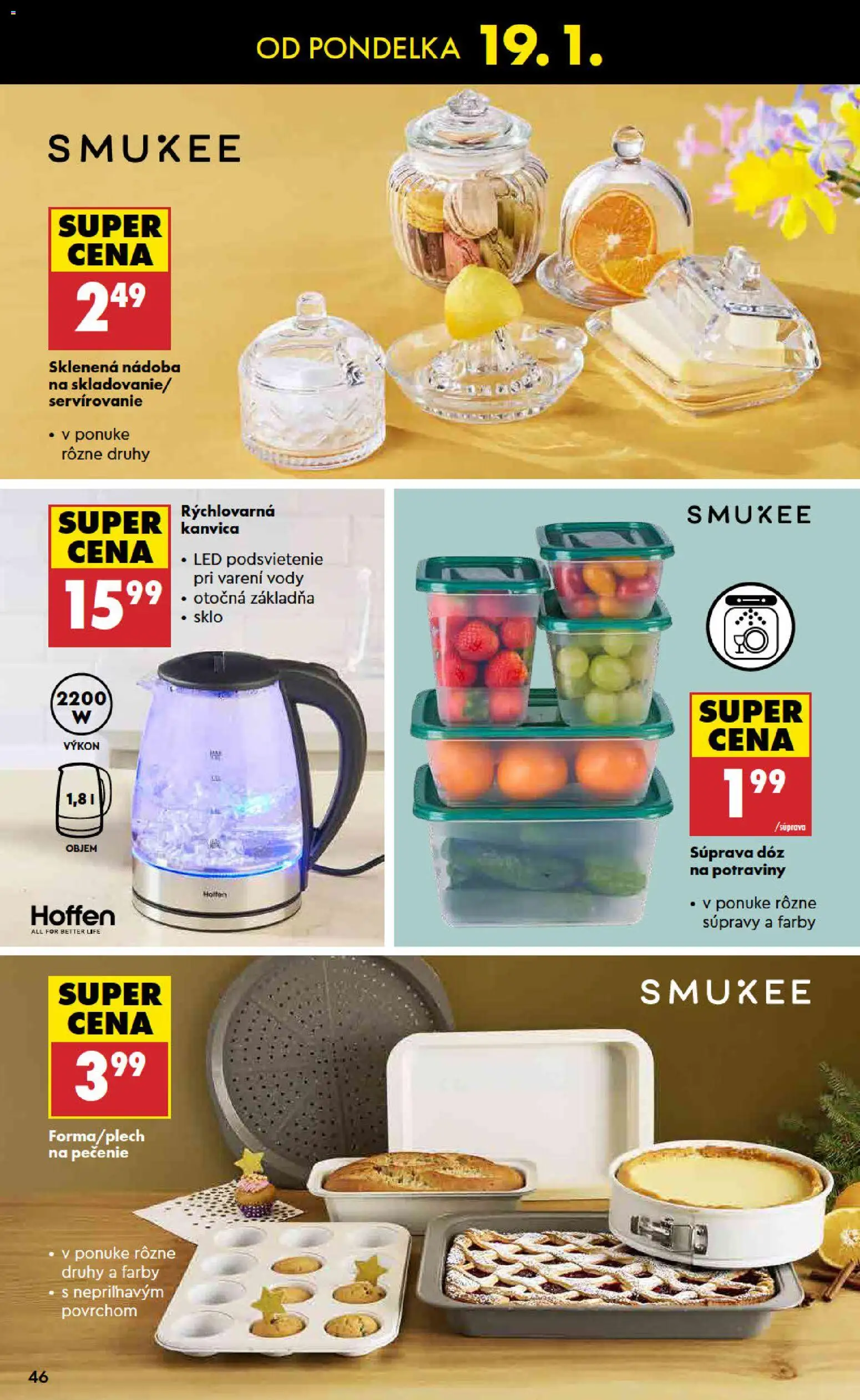 Nové Biedronka akcie – leták je platný od 15.01.2026 | Strana: 46 | Produkty: Kanvica, Led