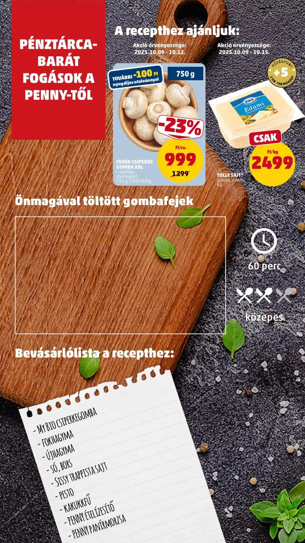 PENNY akciós ujság - amely érvényes a következő dátumtól: 09.10.2025 | Oldal: 8 | Termékek: Pesto, Sajt, Panírmorzsa, Ételízesítő