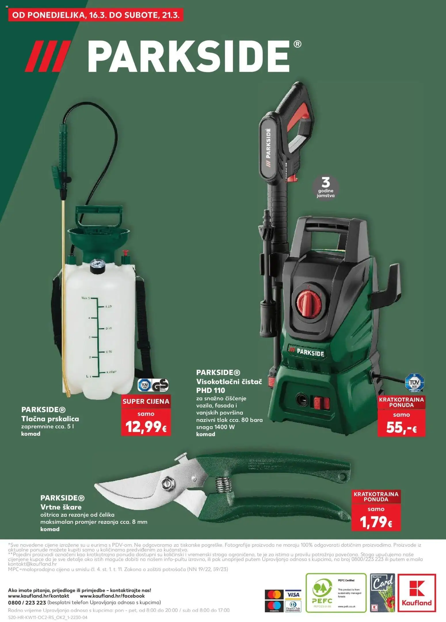 Kaufland katalog | vrijedi od 10.03.2026 | Stranica: 20 | Proizvodi: Škare, Telefon, Parkside, Visokotlačni čistač