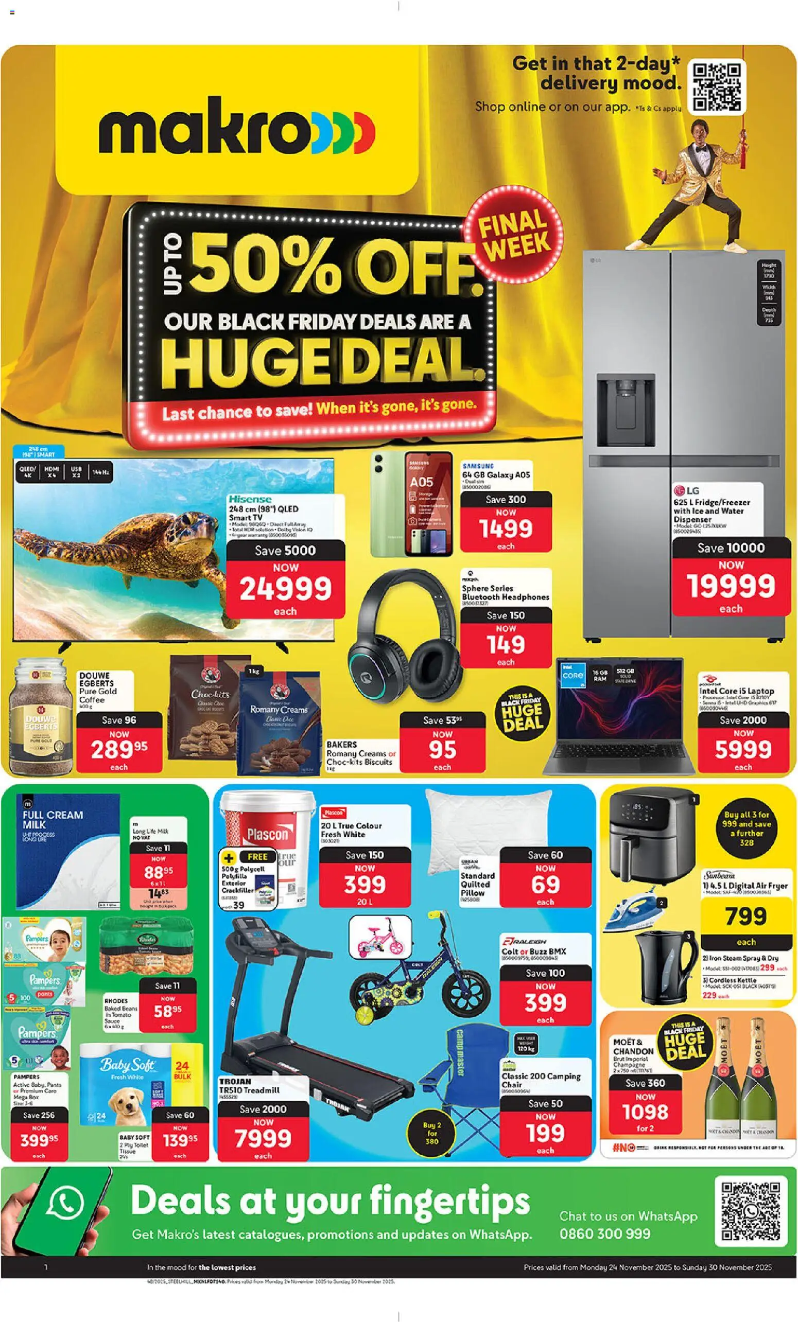 New Makro catalogue – valid from 24.11.2025 | Page: 1 | Products: Baked beans, Headphones, Fryer, Laptop