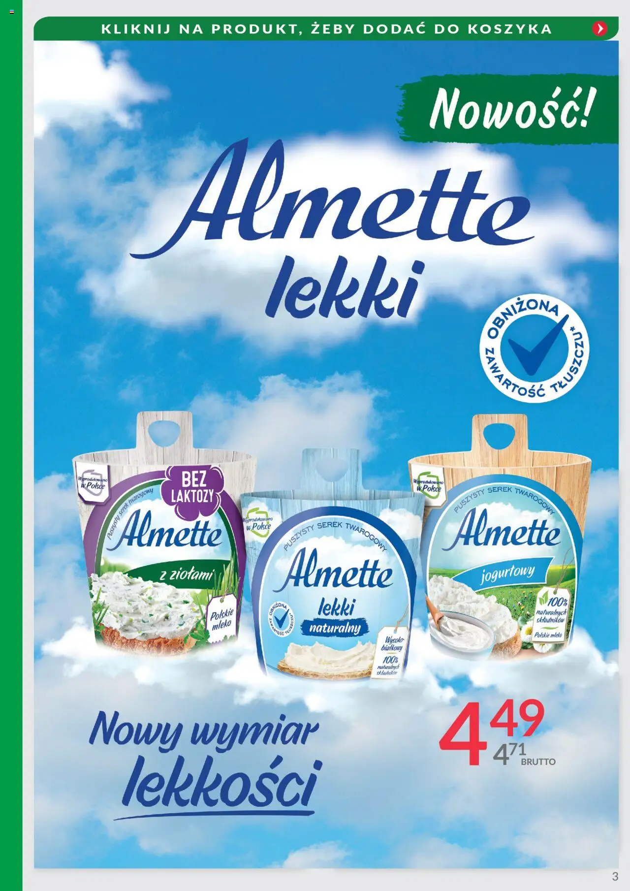Eurocash Gazetka - Oferta Południe od 08.06.2025 | Strona: 3 | Produkty: Cream cheese, Serek, Mleko