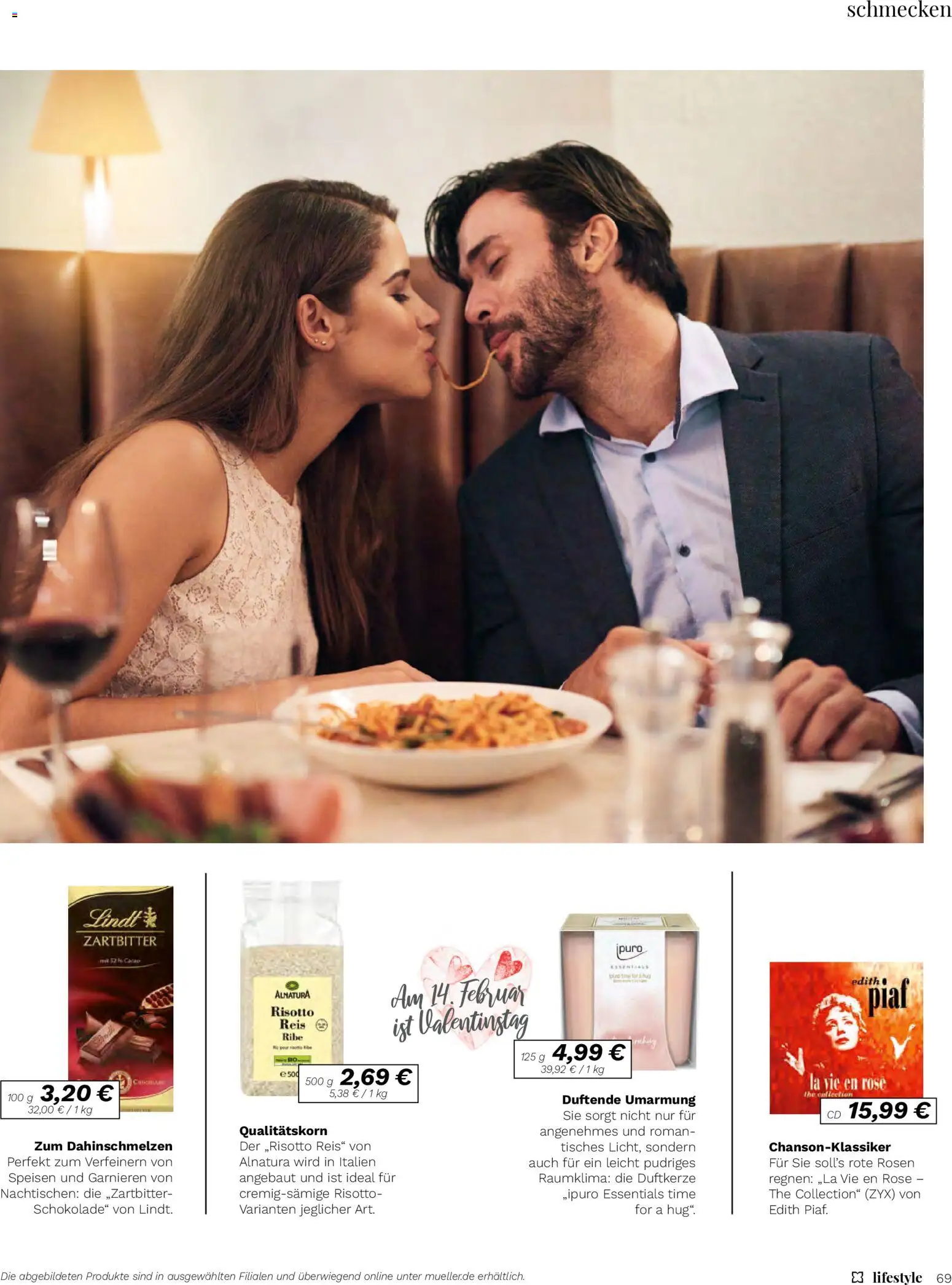 Müller - Lifestyle – gültig ab 01.01.2026 | Seite: 69 | Produkte: Schokolade, Reis, Lindt