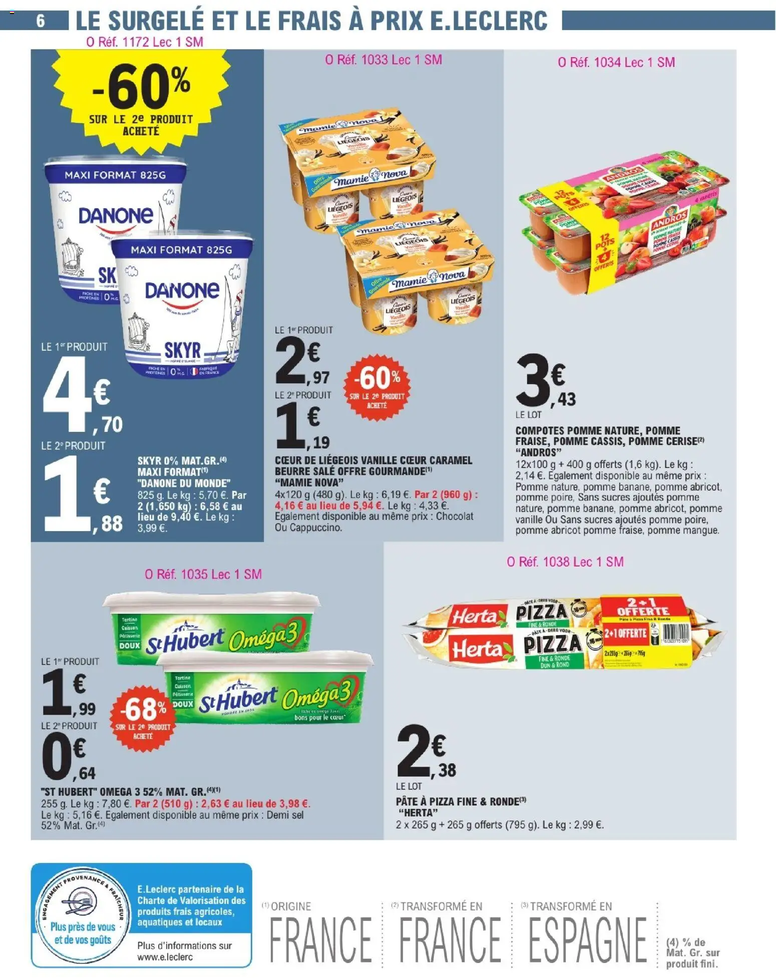 {H1} | Page: 6 | Produits: Pomme, Sel, Pois, Skyr