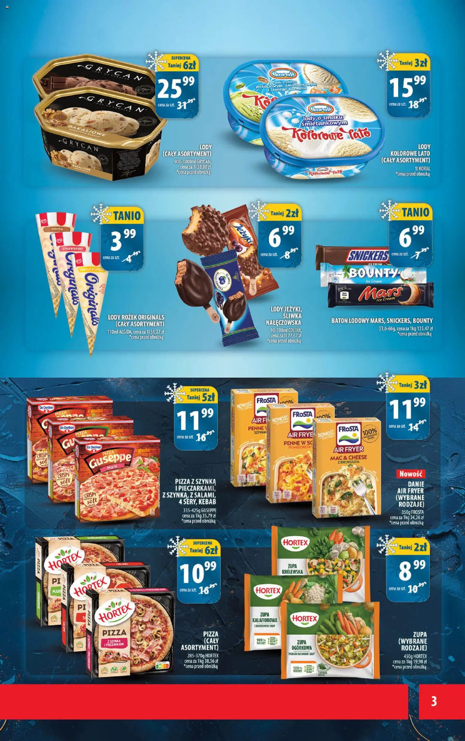 Arhelan gazetka od 24.04.2026 | Strona: 3 | Produkty: Kebab, Zupa, Pizza, Lody