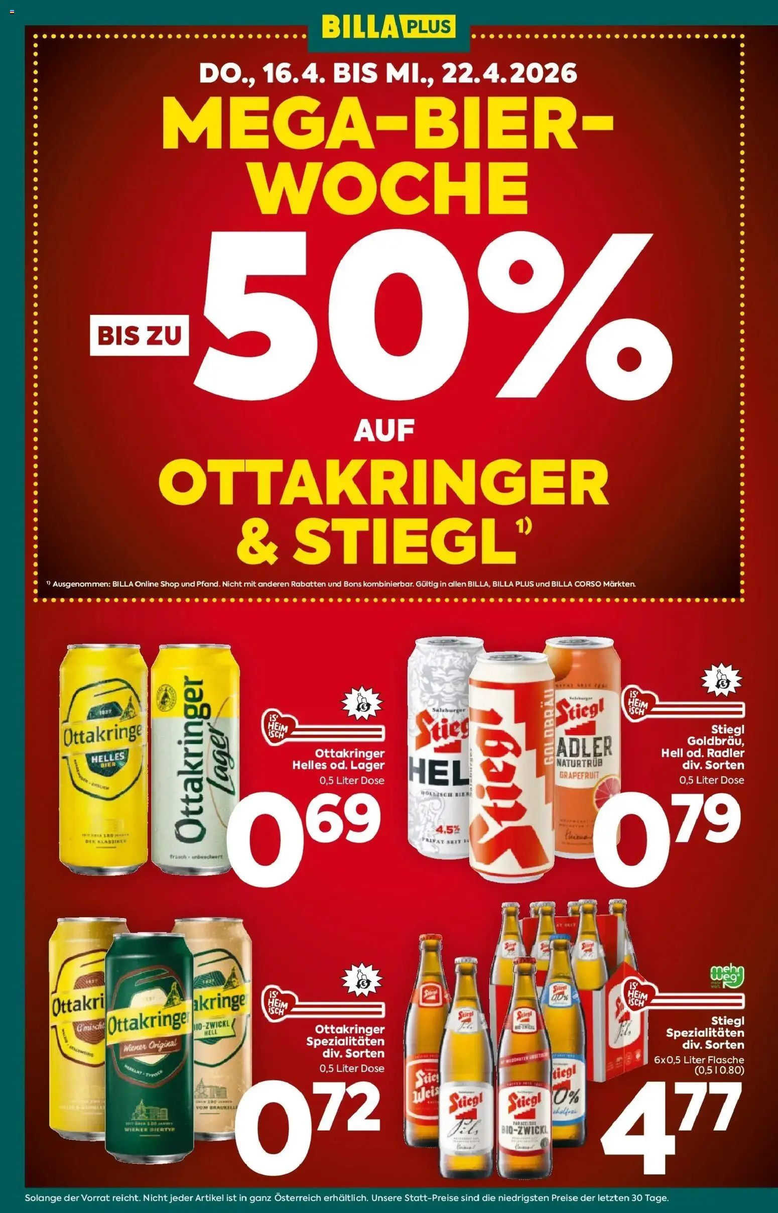 Billa Plus Flugblatt - Steiermark gültig ab 16.04.2026 | Seite: 2 | Produkte: Grapefruit, Bier