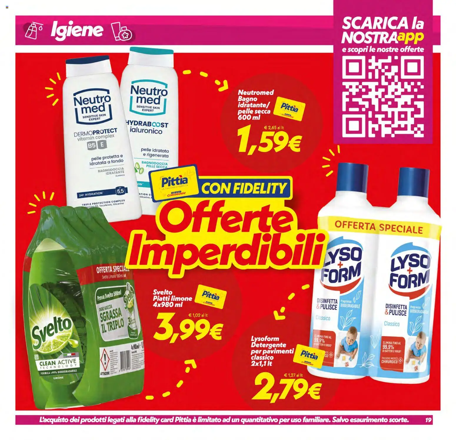 Volantino SuperConveniente del 13.01.2026 | Pagina: 19 | Prodotti: Detergente, Limone, Bagno, Fragranza