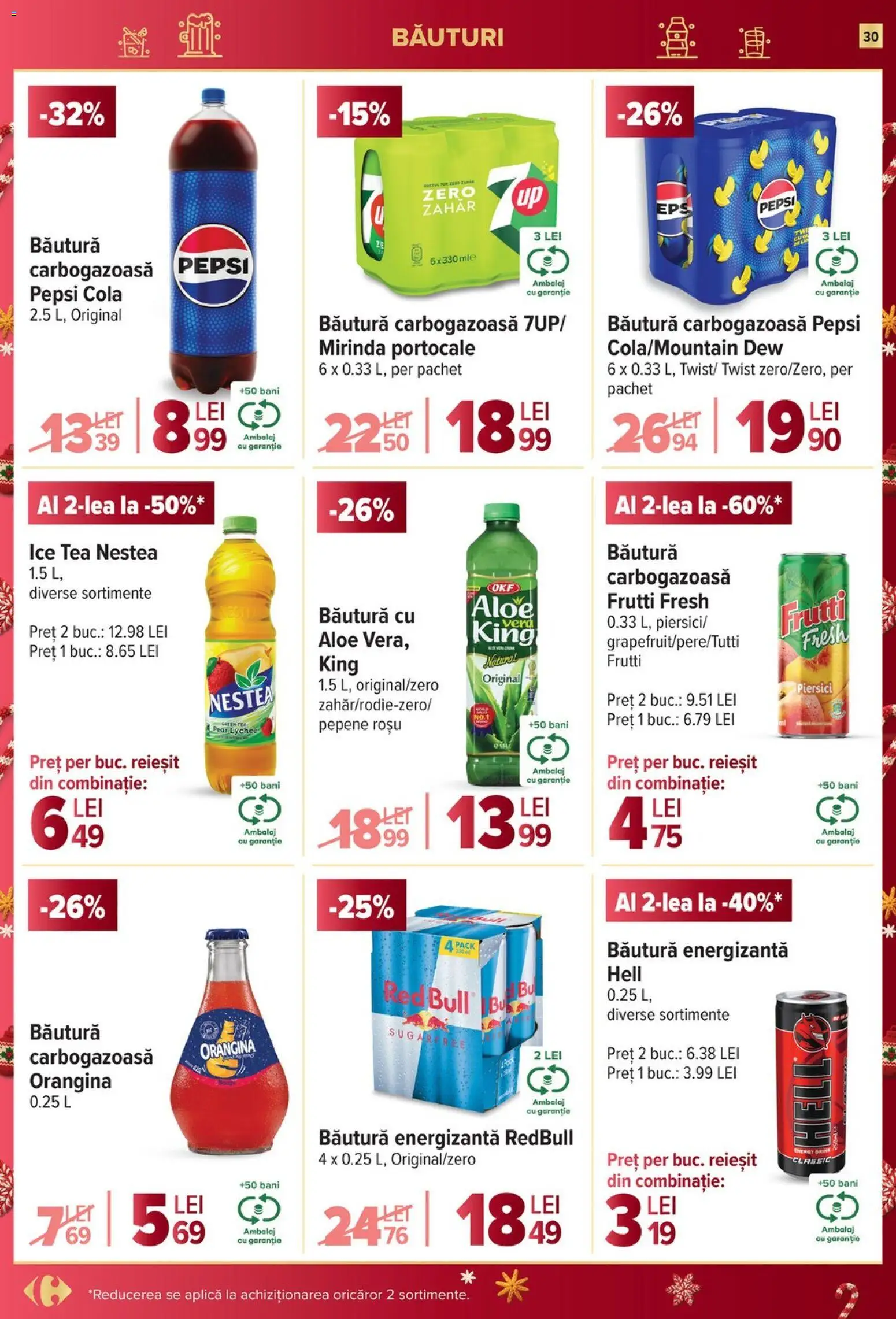 Noul catalog Carrefour – valabil de la 27.12.2025 | Pagină: 30 | Produse: Amerikan servis, Băutură energizantă, Portocale, Zahăr
