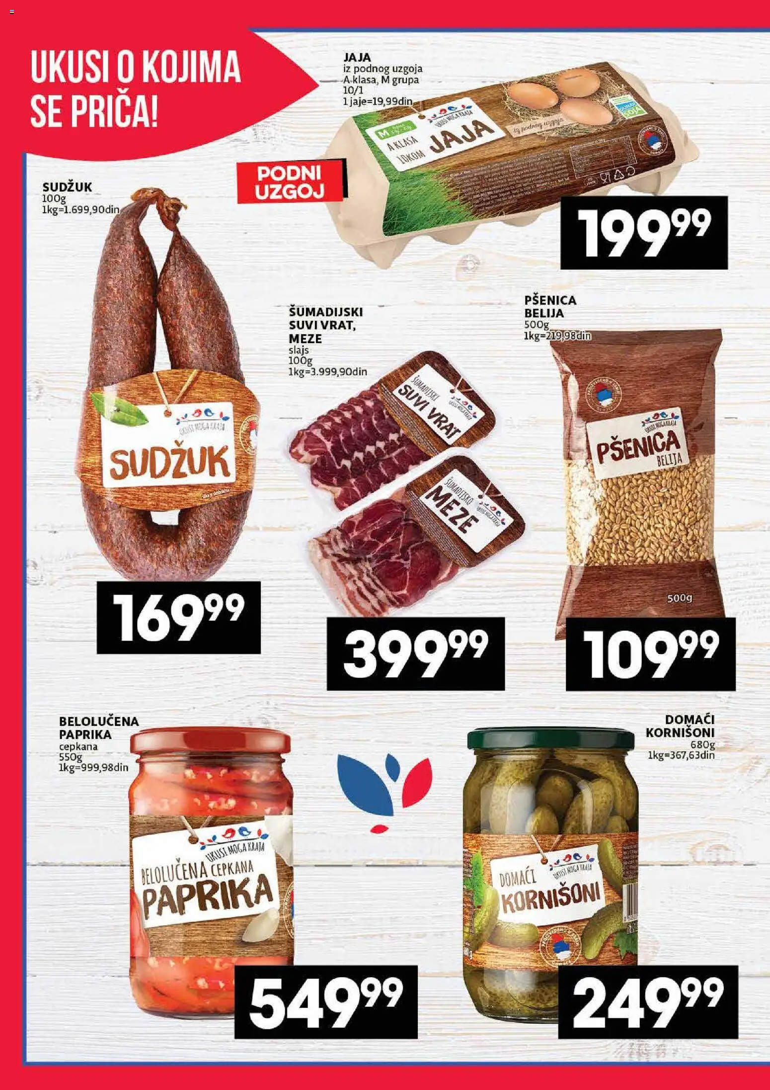 Idea katalog - važi od 30.10.2025 | Strana: 10 | Proizvode: Paprika, Kornišoni, Suvi vrat, Jaja