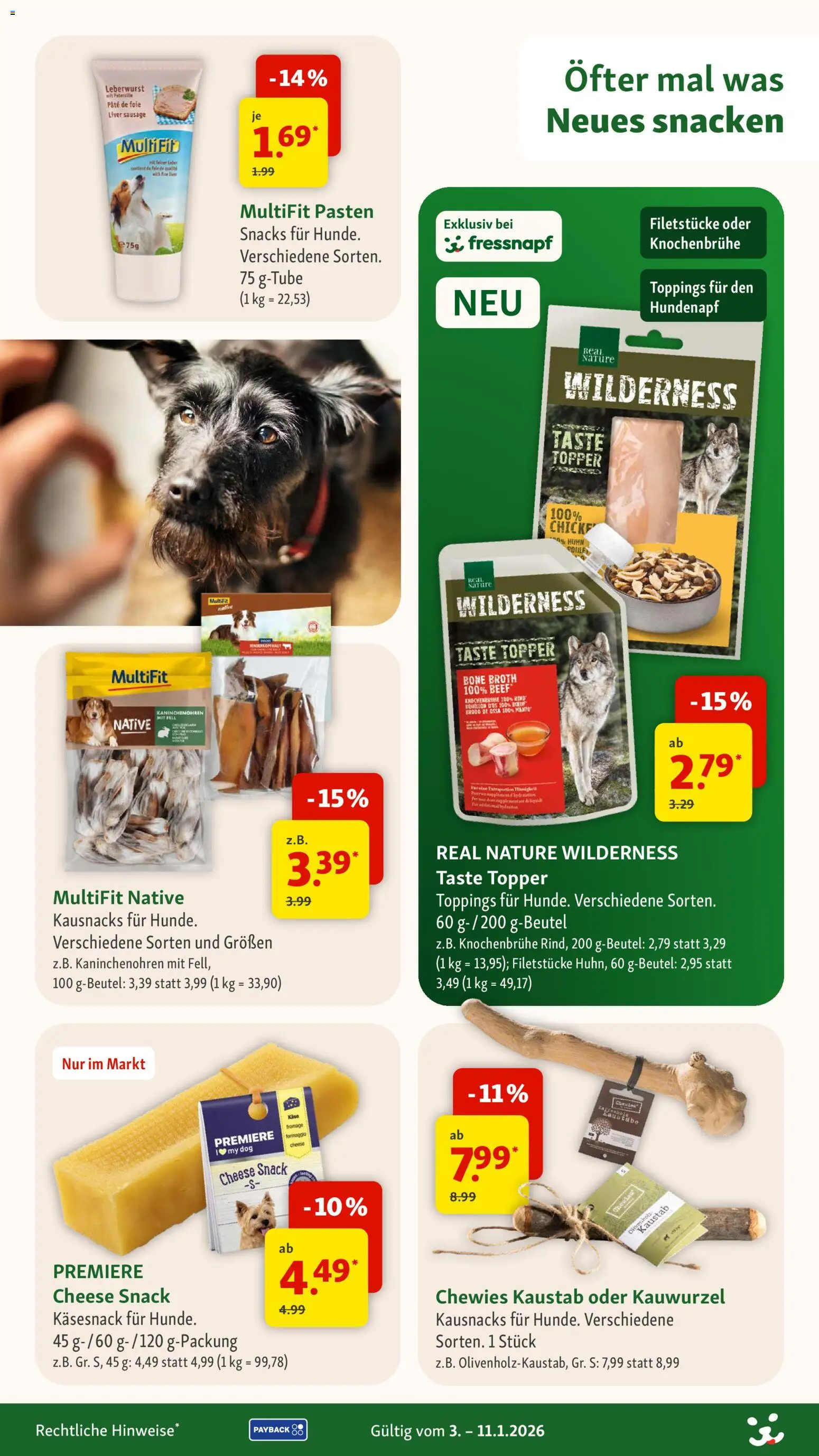 Fressnapf Aktionen – gültig ab 03.01.2026 | Seite: 19 | Produkte: Topper, Käse