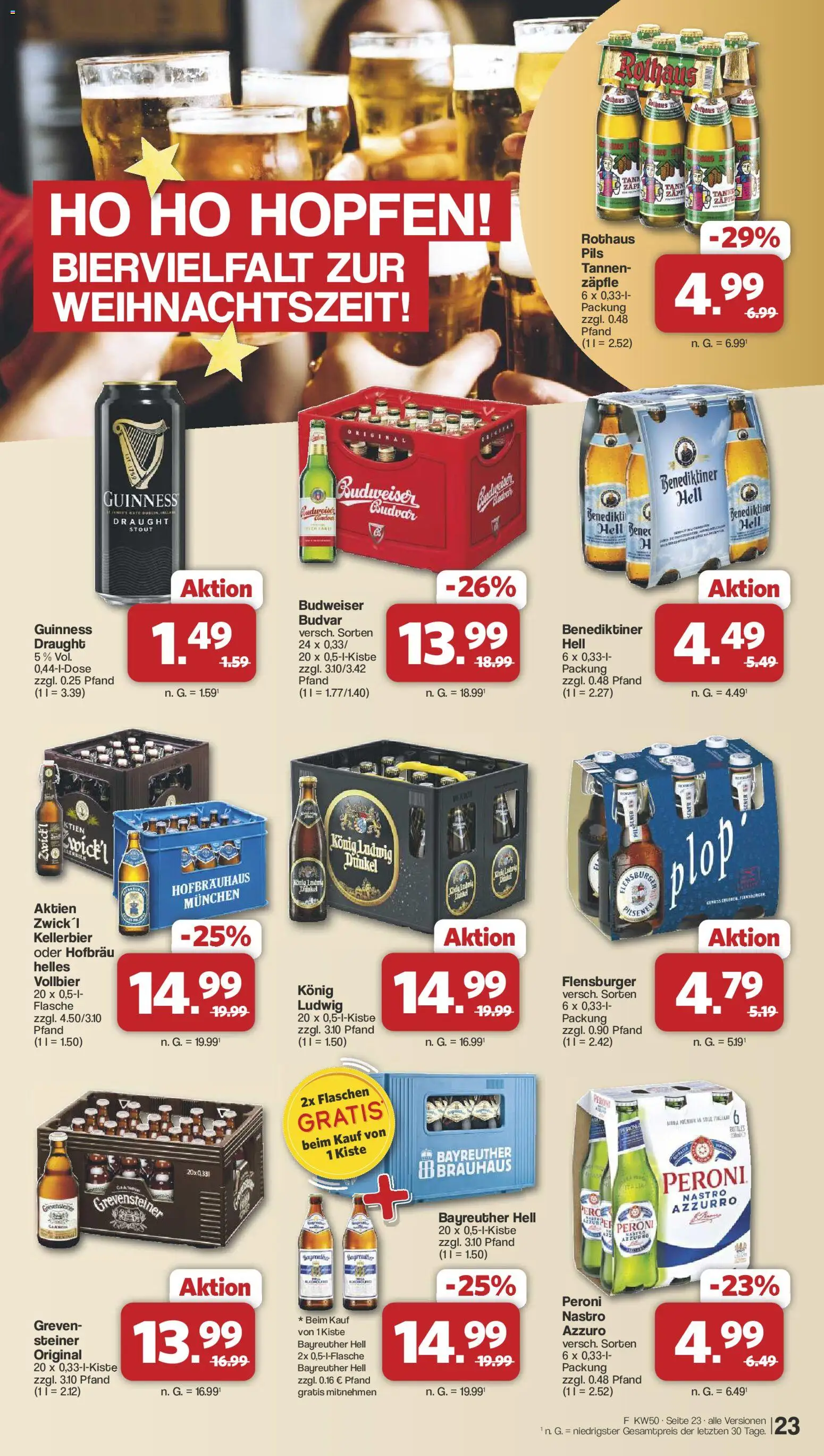 Famila Nordwest Prospekt 	 – gültig ab 08.12.2025 | Seite: 24 | Produkte: Bayreuther hell, Pils, Flensburger, Budweiser