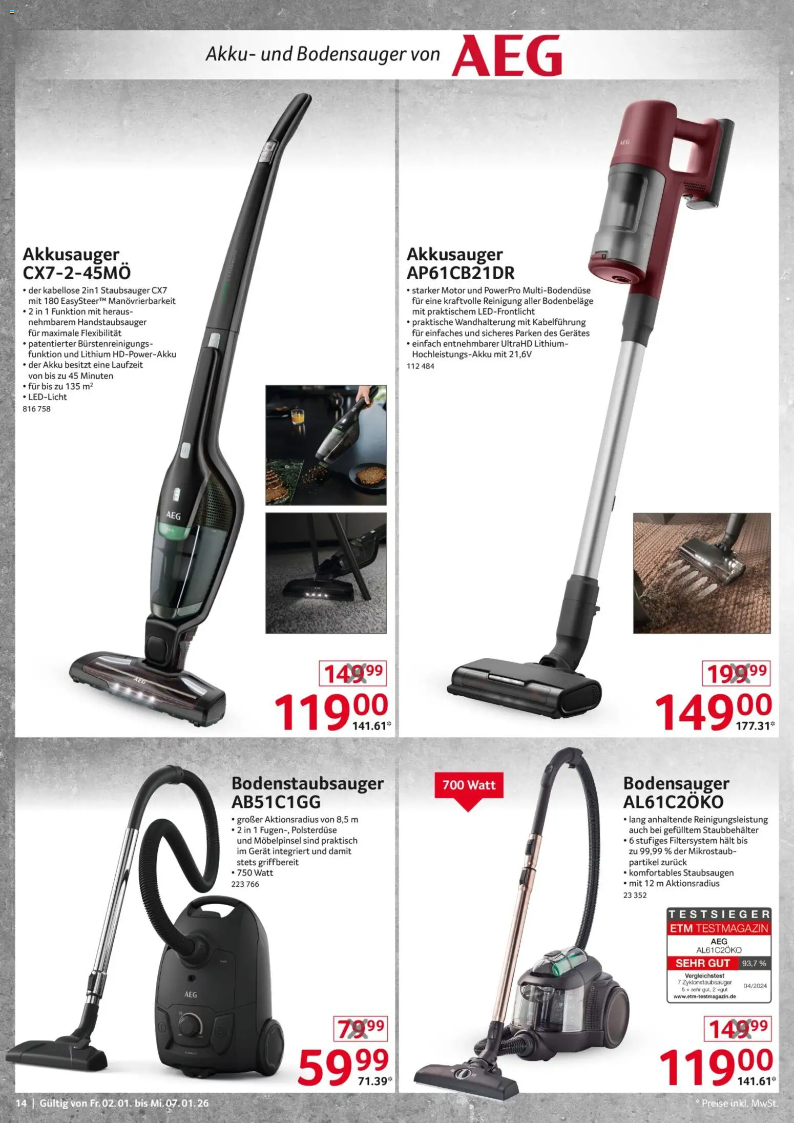 Selgros - Non Food – gültig ab 02.01.2025 | Seite: 14 | Produkte: Staubsauger