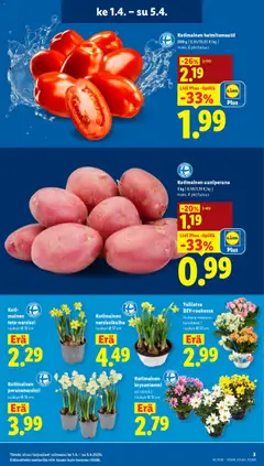 Lidl-mainoslehti voimassa 01.04.2026 alkaen | Sivu: 3 | Tuotteet: Helmitomaatti