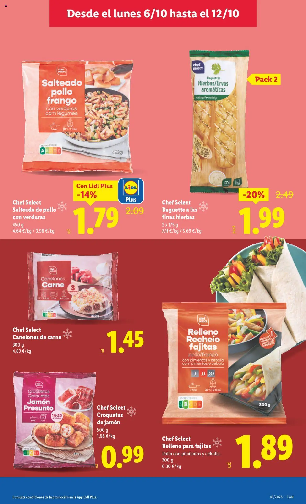Lidl - Canarias │ válido desde el 06.10.2025 | Página: 15 | Productos: Jamón, Παγωμένο τσάι, Croquetas, Canelones