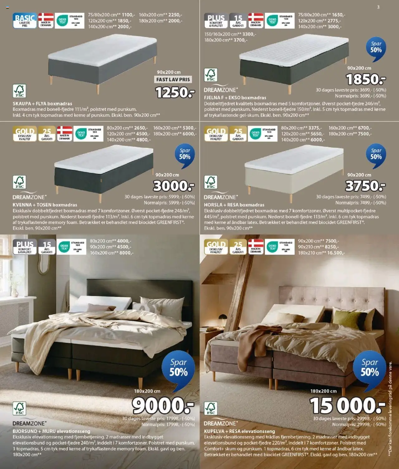 JYSK tilbudsavis – gyldig fra 26.09.2025 | Side: 3 | Produkter: Elevationsseng