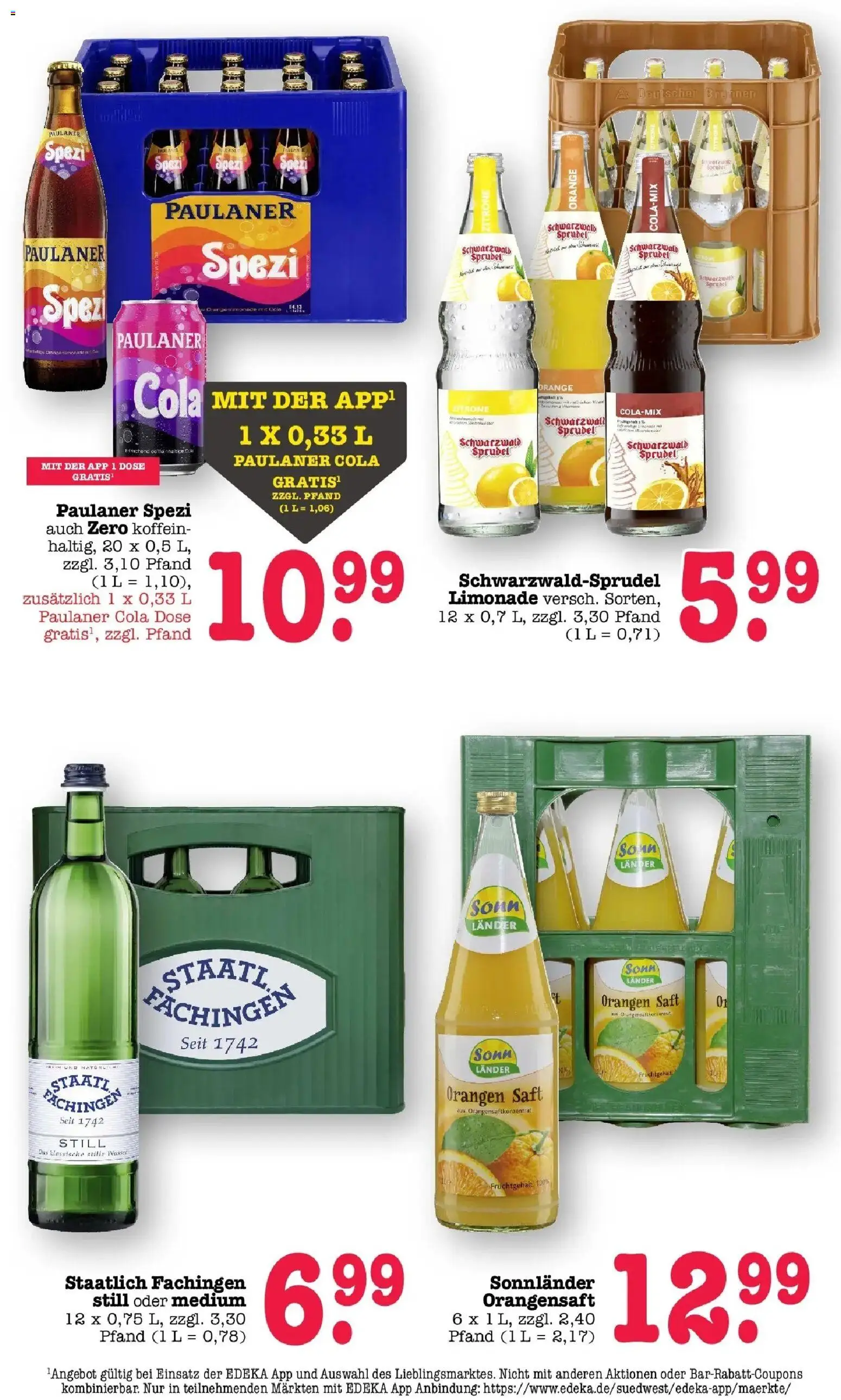 Edeka prospekt Offenbach	 – gültig ab 05.04.2026 | Seite: 50 | Produkte: Cola, Limonade, Zitrone, Saft