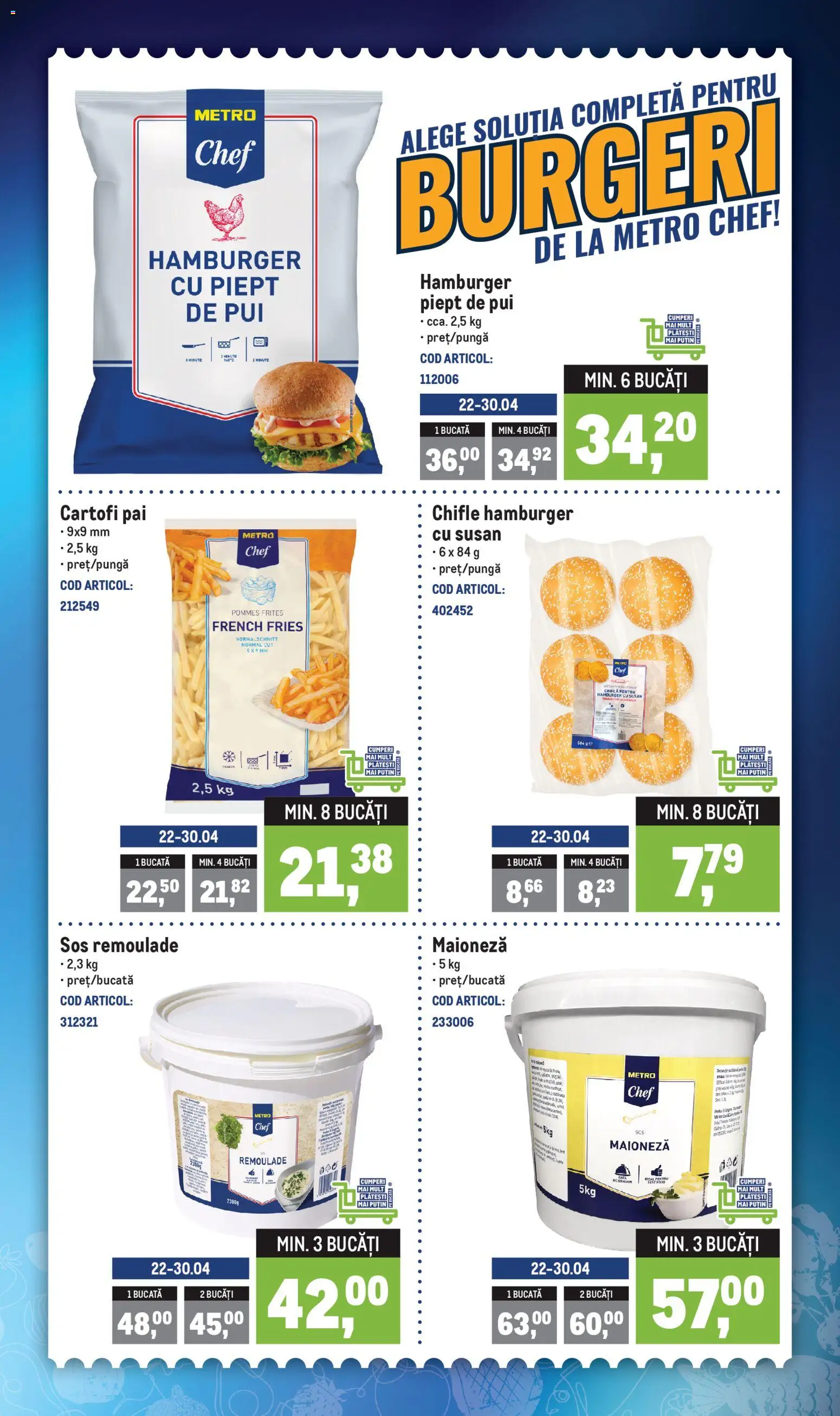 Noul catalog Metro – valabil de la 27.04.2026 | Pagină: 4 | Produse: Hacıyatmaz Kedi Oyuncağı, Chiflă, Maioneză, Sos