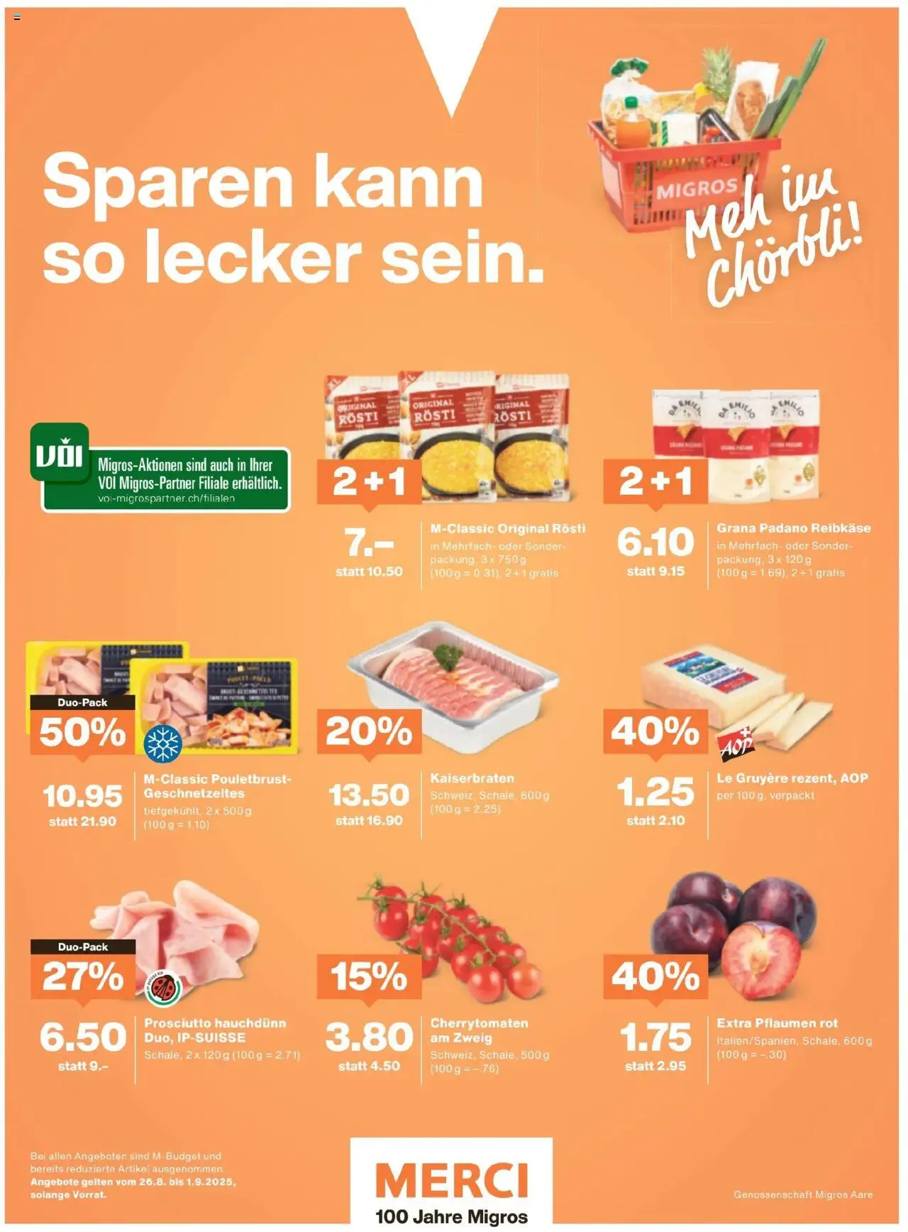Migros - Magazin ab 25.08.2025 | Seite: 40 | Produkte: Pouletbrust
