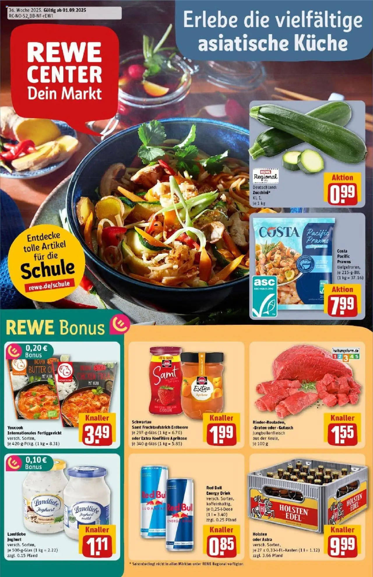 Rewe prospekt Geesthacht	 – gültig ab 01.09.2025 | Seite: 1 | Produkte: Youcook, Energy, Butter, Zucker