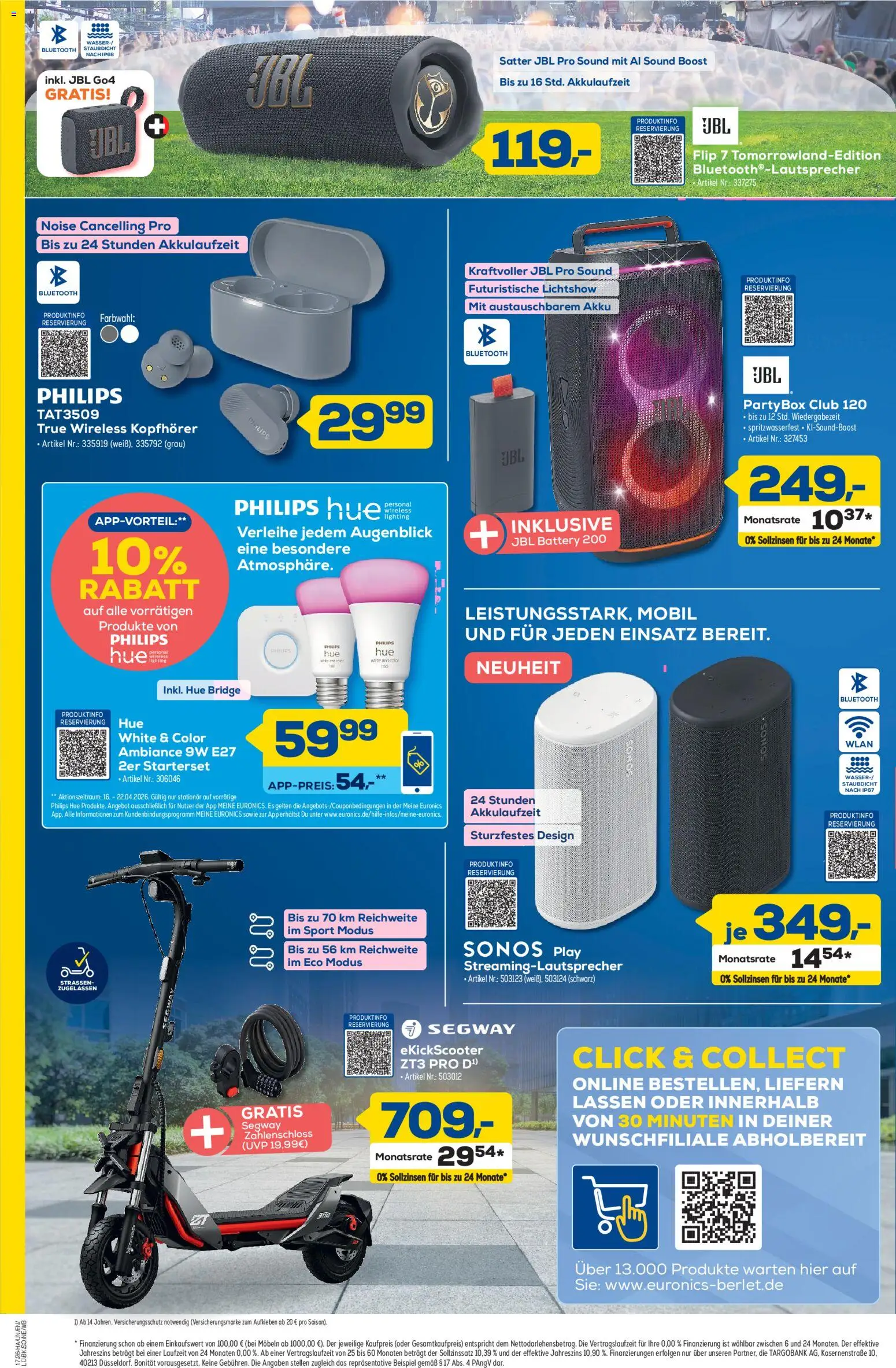Euronics Prospekt Berlet – gültig ab 16.04.2026 | Seite: 4 | Produkte: Philips, Kopfhörer