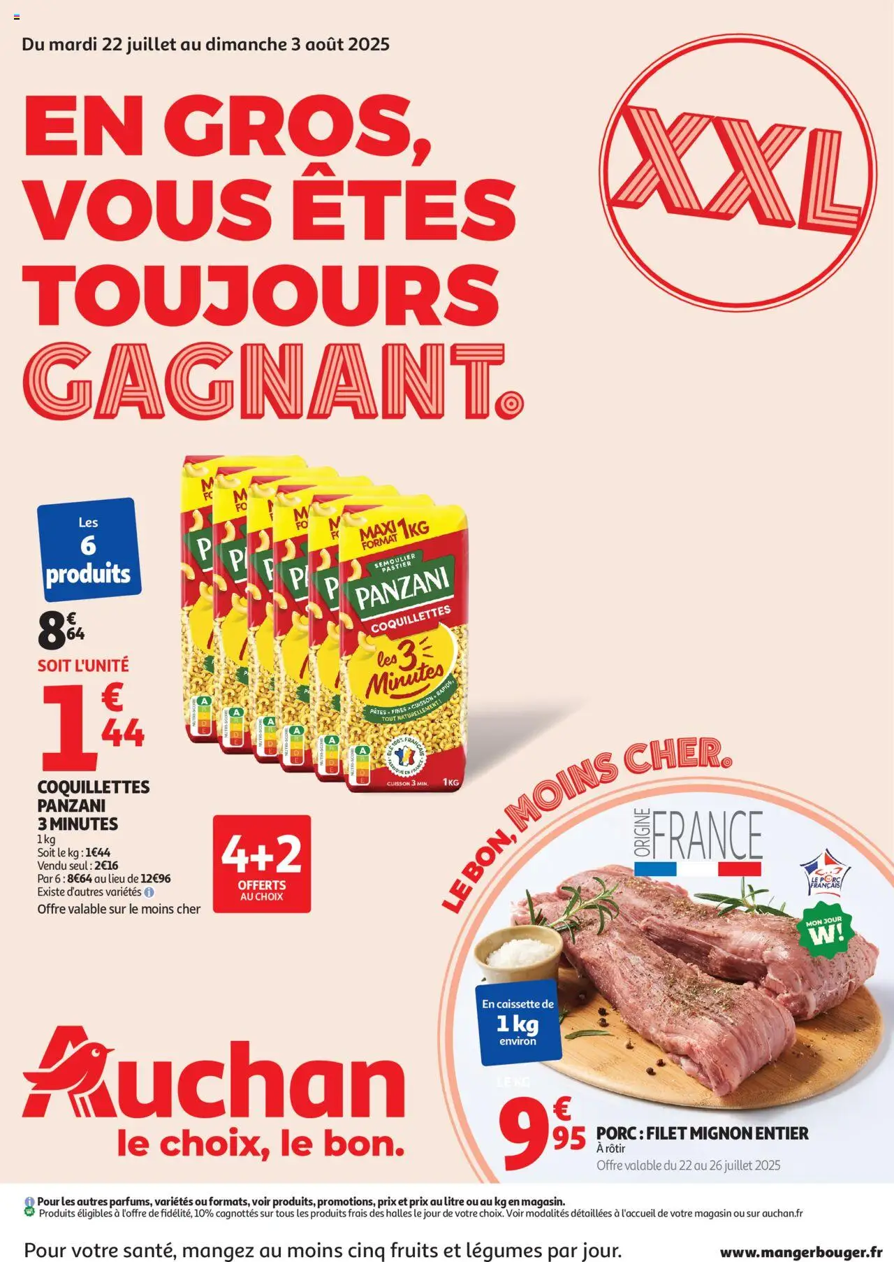  | Page: 1 | Produits: Filet mignon, Porc, Coquillettes, Porc filet mignon