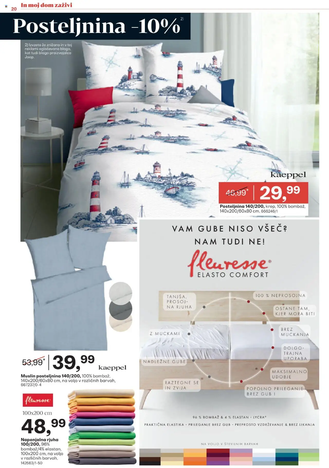Rutar katalog │ velja od 20.08.2025 | Stran: 20 | Izdelki: Posteljnina, Rjuha