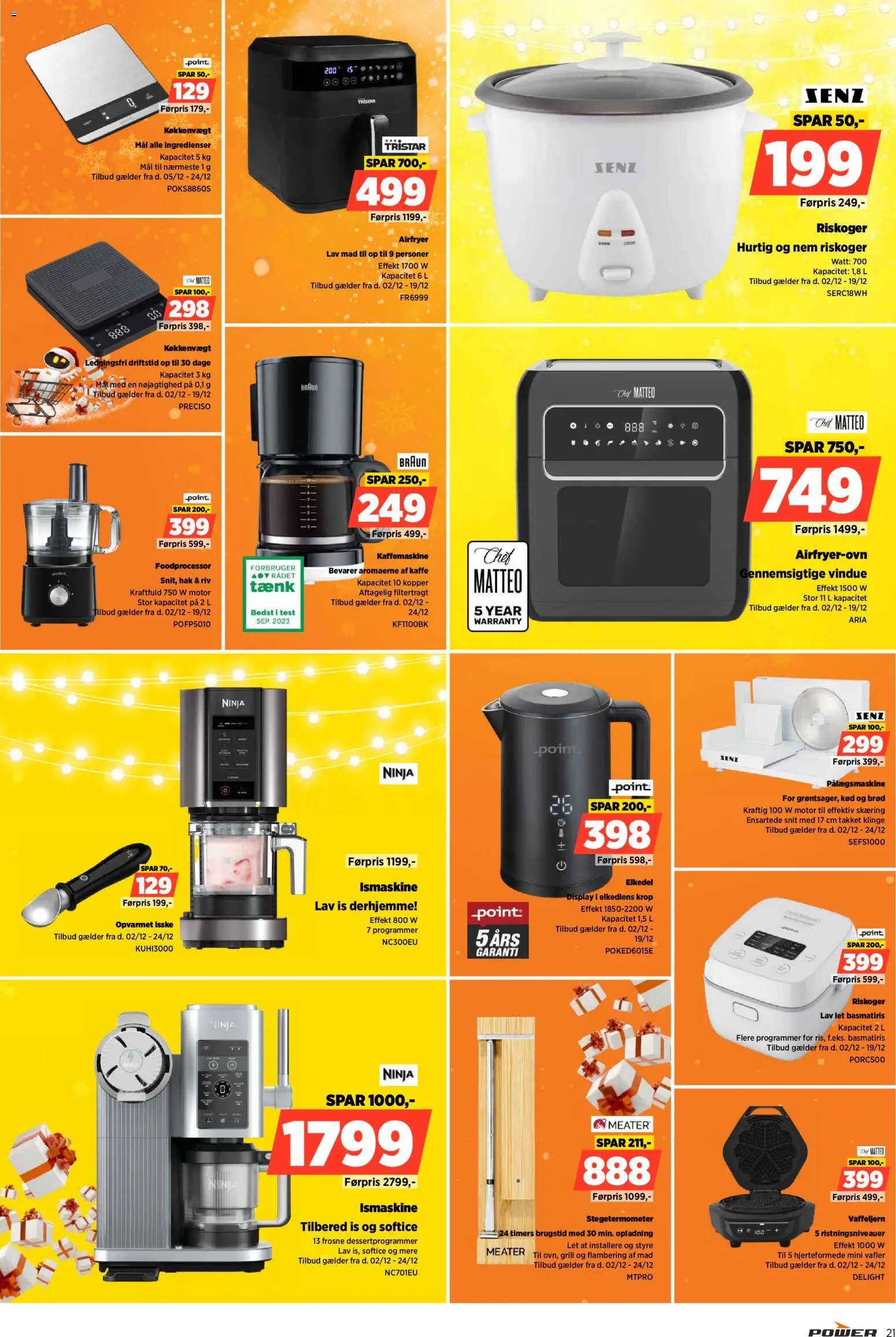 Power tilbudsavis – gyldig fra 02.12.2025 | Side: 21 | Produkter: Kaffe, Is, Vafler, Kaffemaskine