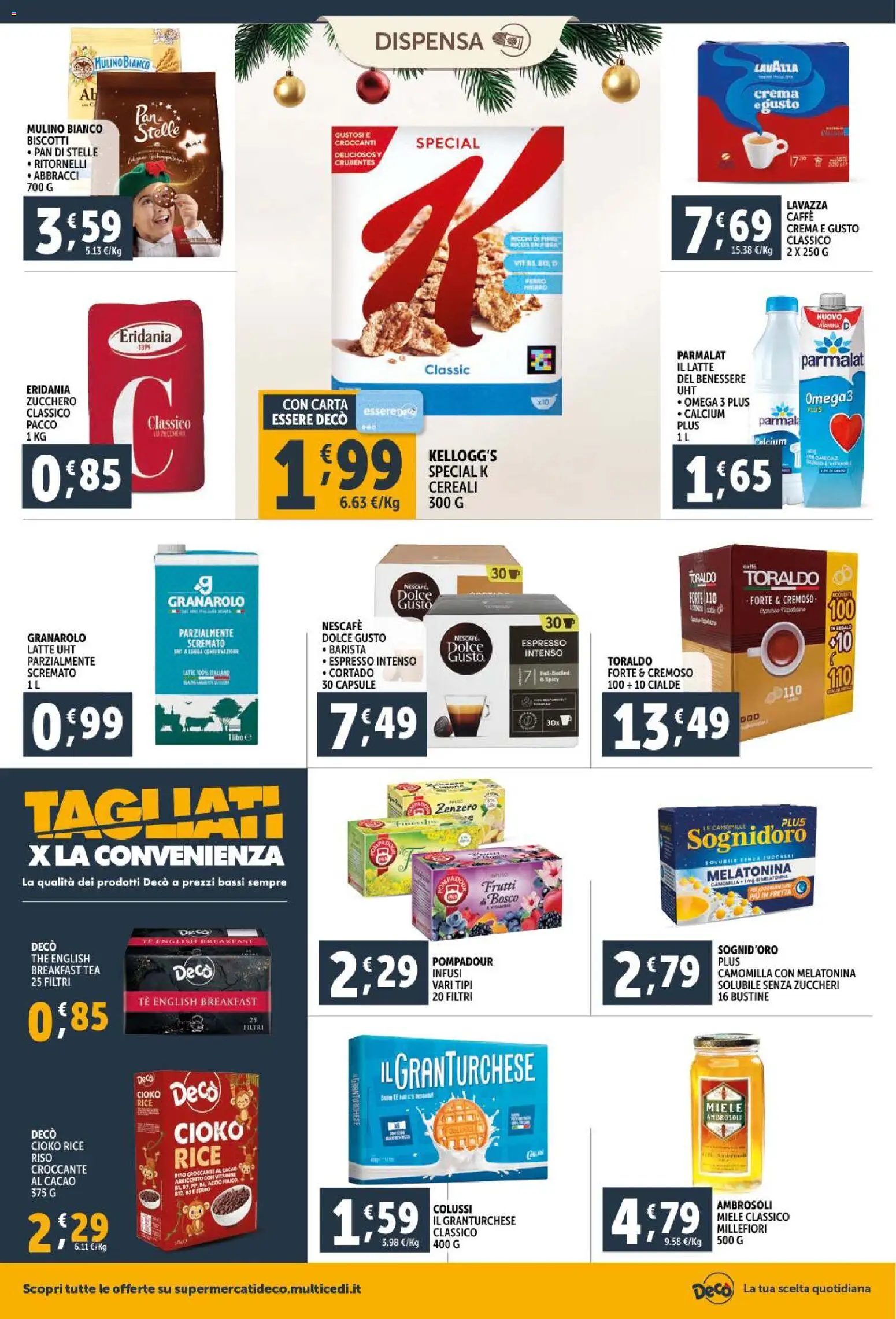 Volantino Decò del 15.12.2025 | Pagina: 18 | Prodotti: Riso, Zucchero, Latte, Miele