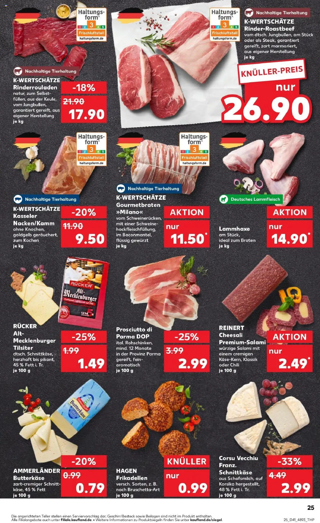 Kaufland prospekt Königs Wusterhausen	 – gültig ab 09.10.2025 | Seite: 25 | Produkte: Rinderrouladen, Chili, Salami