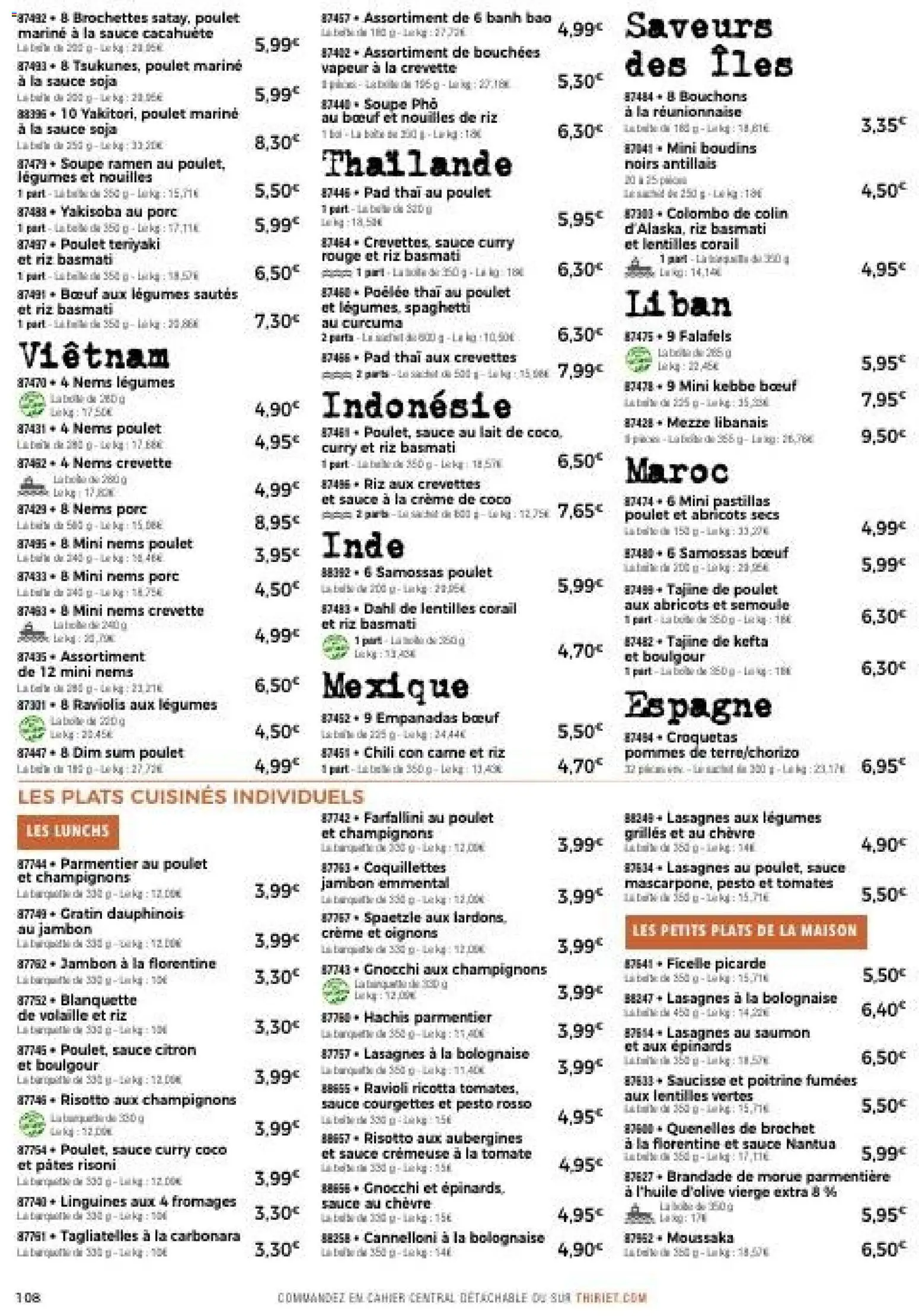 {H1} | Page: 108 | Produits: Cacahuète, Riz basmati, Curry, Abricots