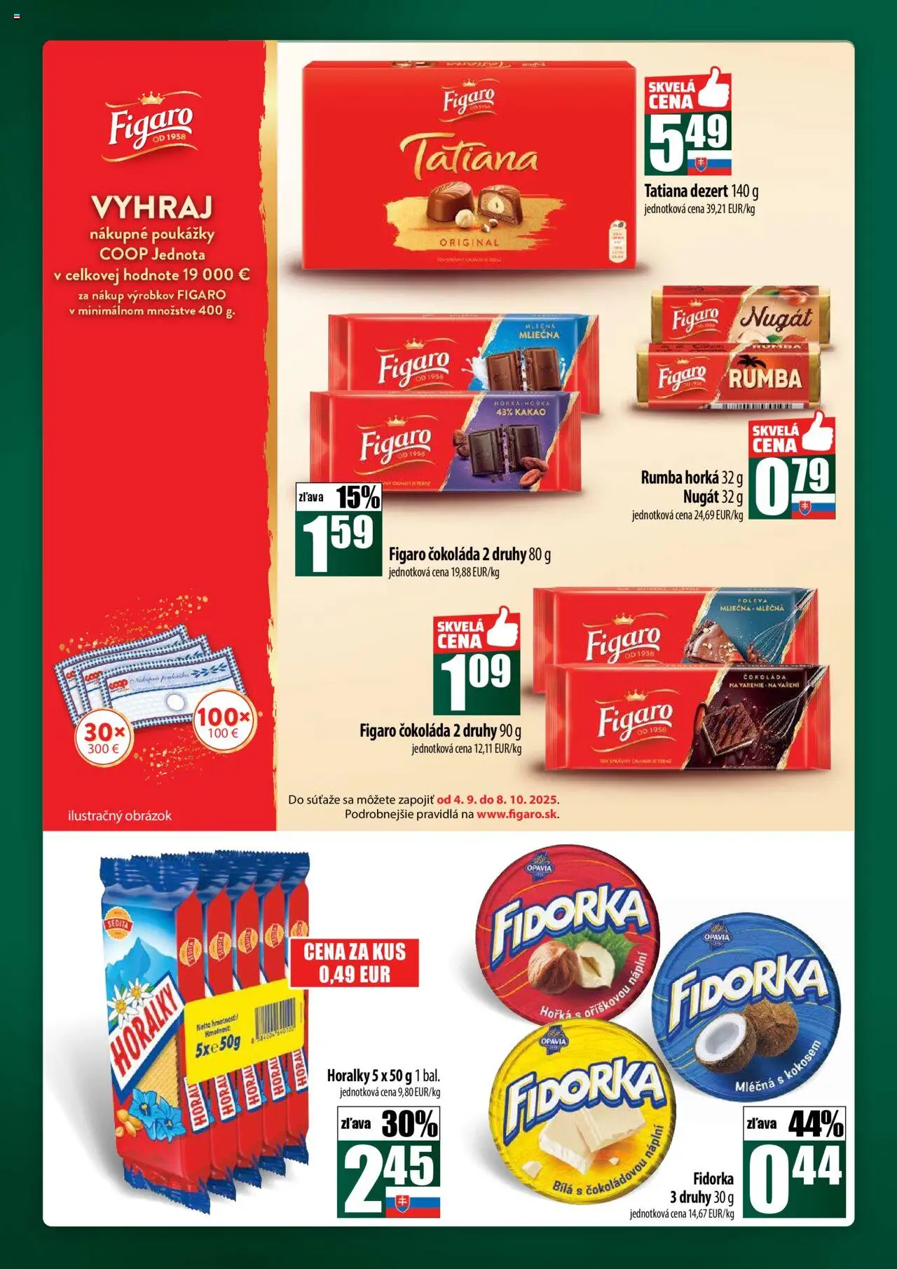 Nové COOP Jednota akcie – leták je platný od 18.09.2025 | Strana: 38 | Produkty: Čokoláda, Horálky, Kakao