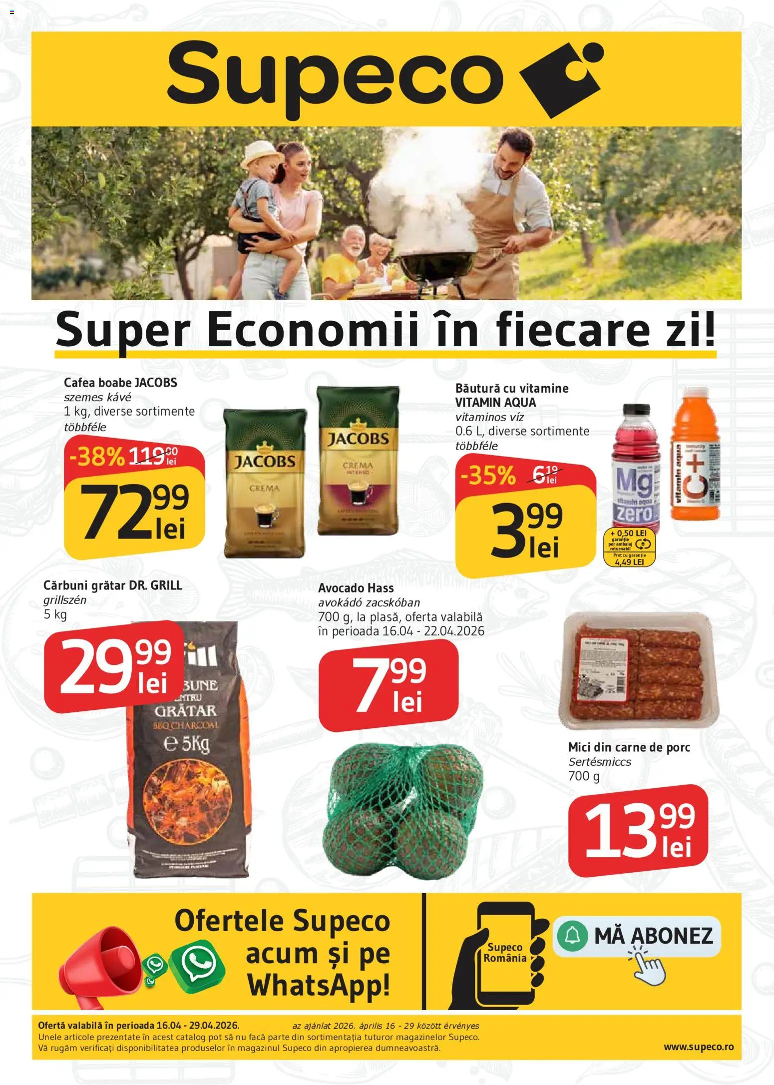 Noul catalog Supeco – valabil de la 16.04.2026 | Pagină: 1 | Produse: Grill, Grătar, Cafea, Carne De Porc