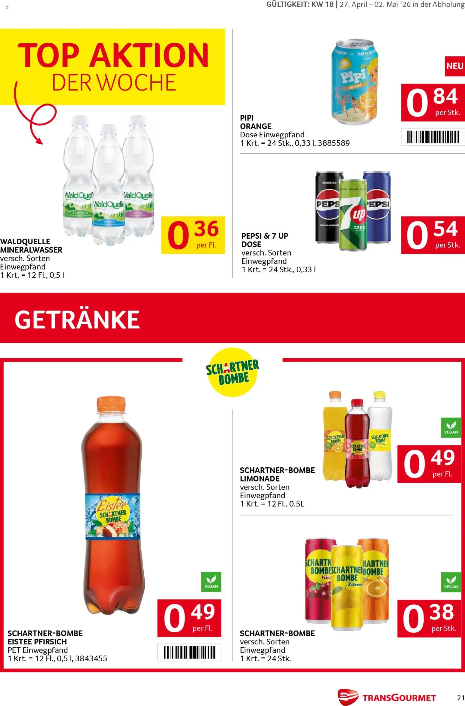 Die besten Angebote | Transgourmet Flugblatt ab 27.04.2026 | - Jetzt stöbern! | Österreich