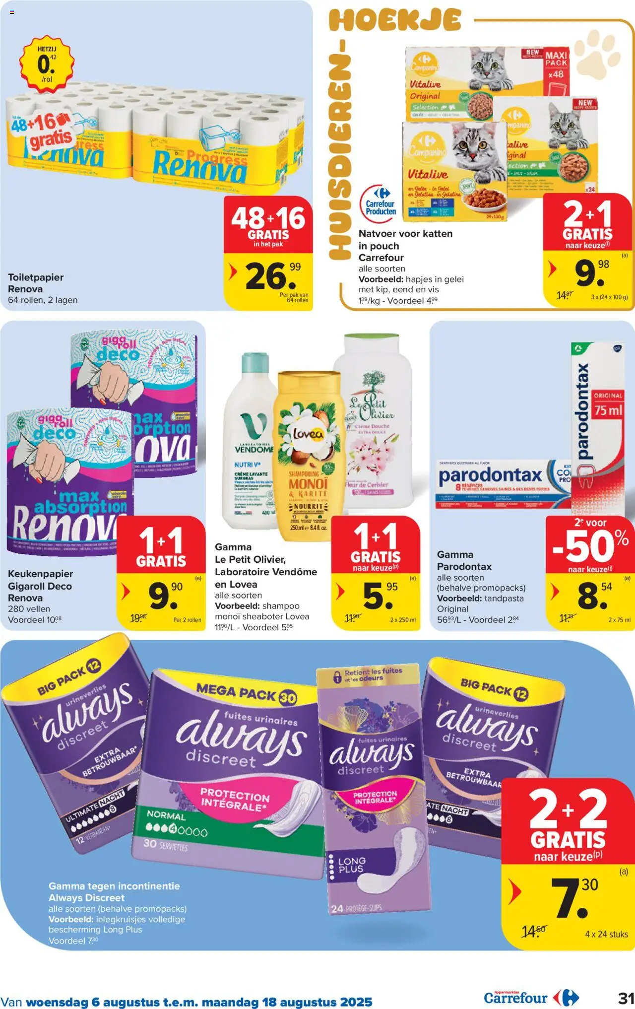  | Pagina: 31 | Producten: Saus, Shampoo, Crème, Keukenpapier