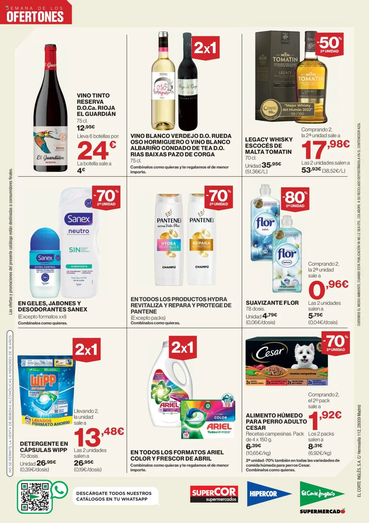 El Corte Inglés ofertas │ válido desde el 09.10.2025 | Página: 4 | Productos: Champú, Κρεμάστρα, Vino, Té
