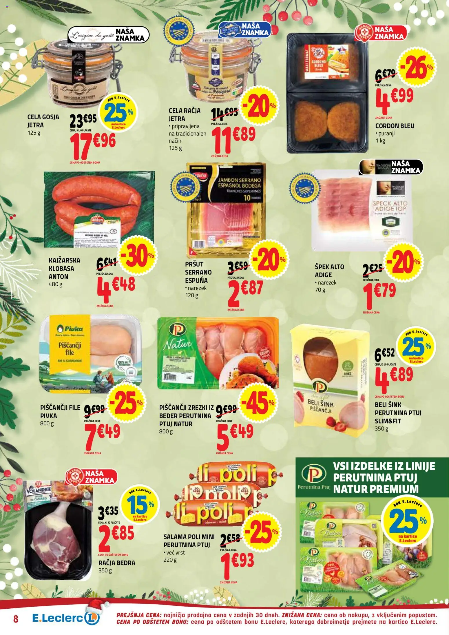 Novi E.leclerc katalog ponudbe – veljaven od 27.12.2025 | Stran: 8 | Izdelki: Pršut, Narezek, Zrezki, Salama