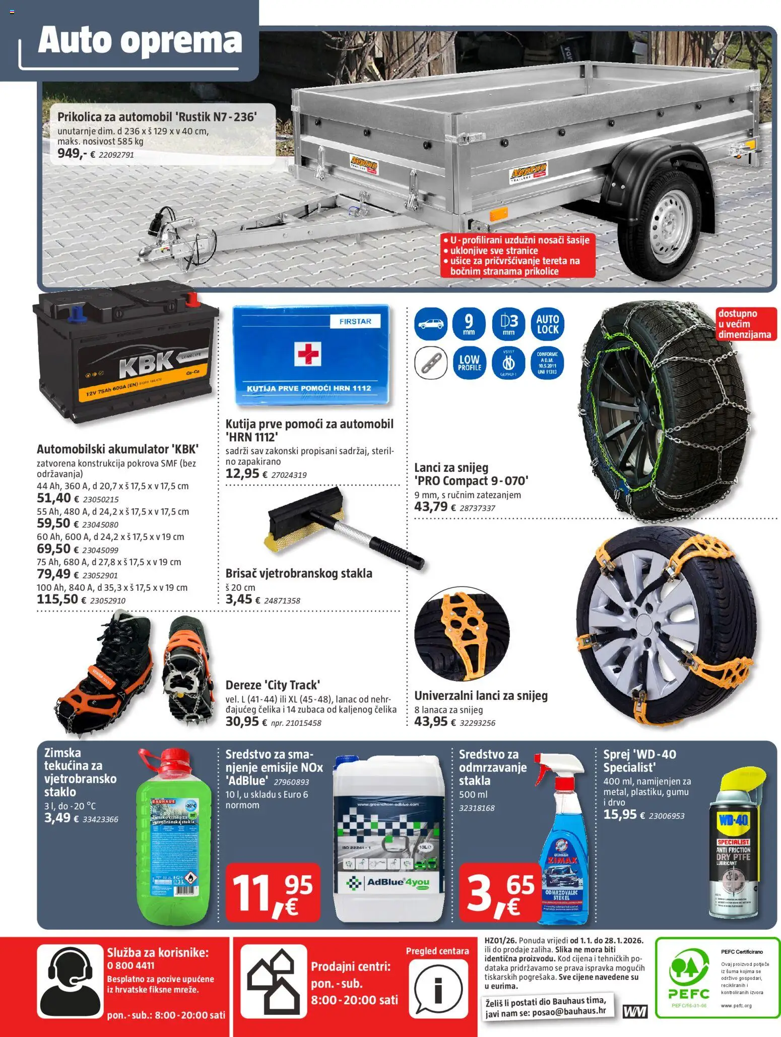 Bauhaus katalog | vrijedi od 01.01.2026 | Stranica: 32 | Proizvodi: Kutija, Prikolice